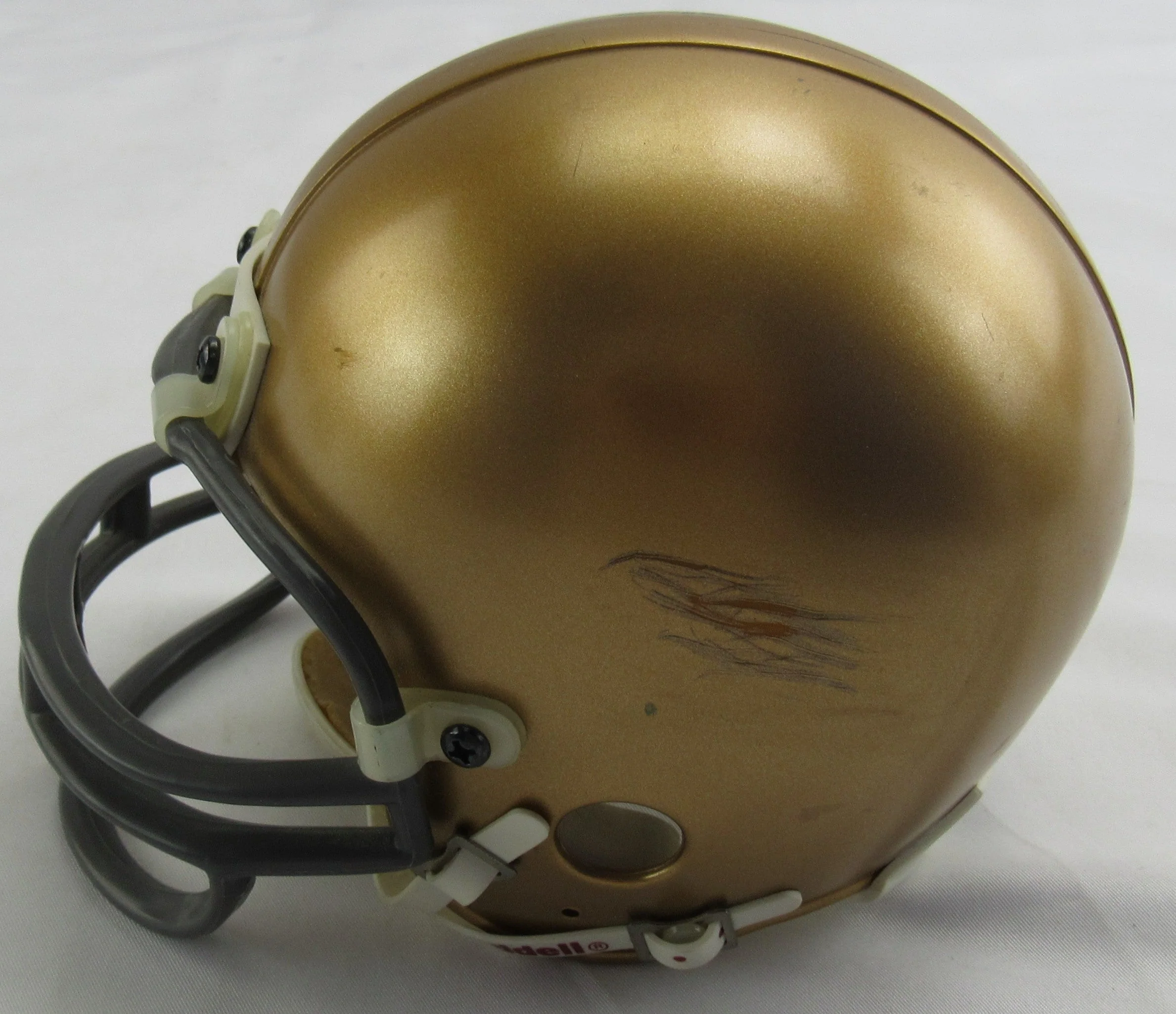 Johnny Lattner and Terry Hanratty Signed Auto Mini Helmet JSA CM07482 - Image 2