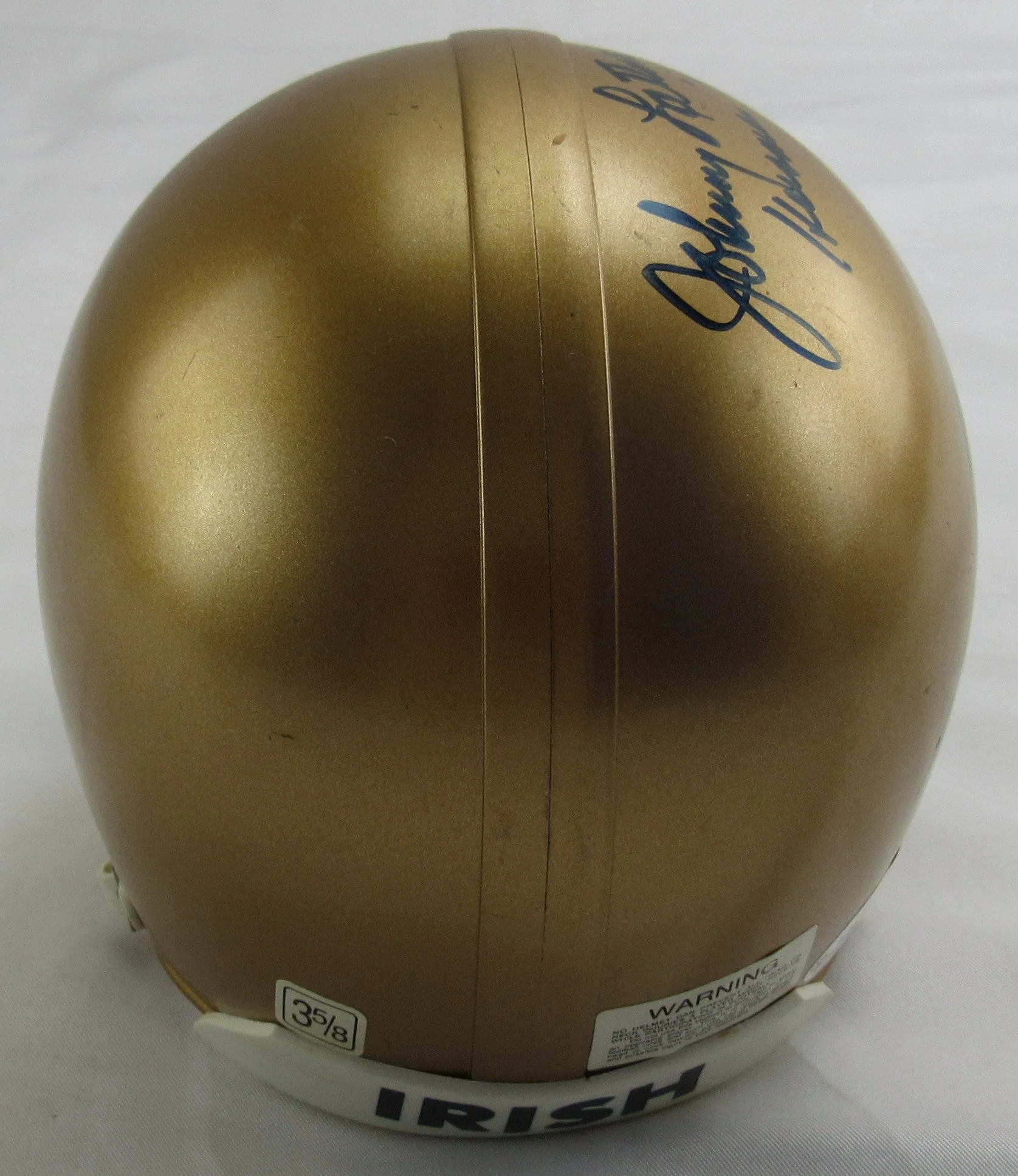 Johnny Lattner and Terry Hanratty Signed Auto Mini Helmet JSA CM07482 - Image 3