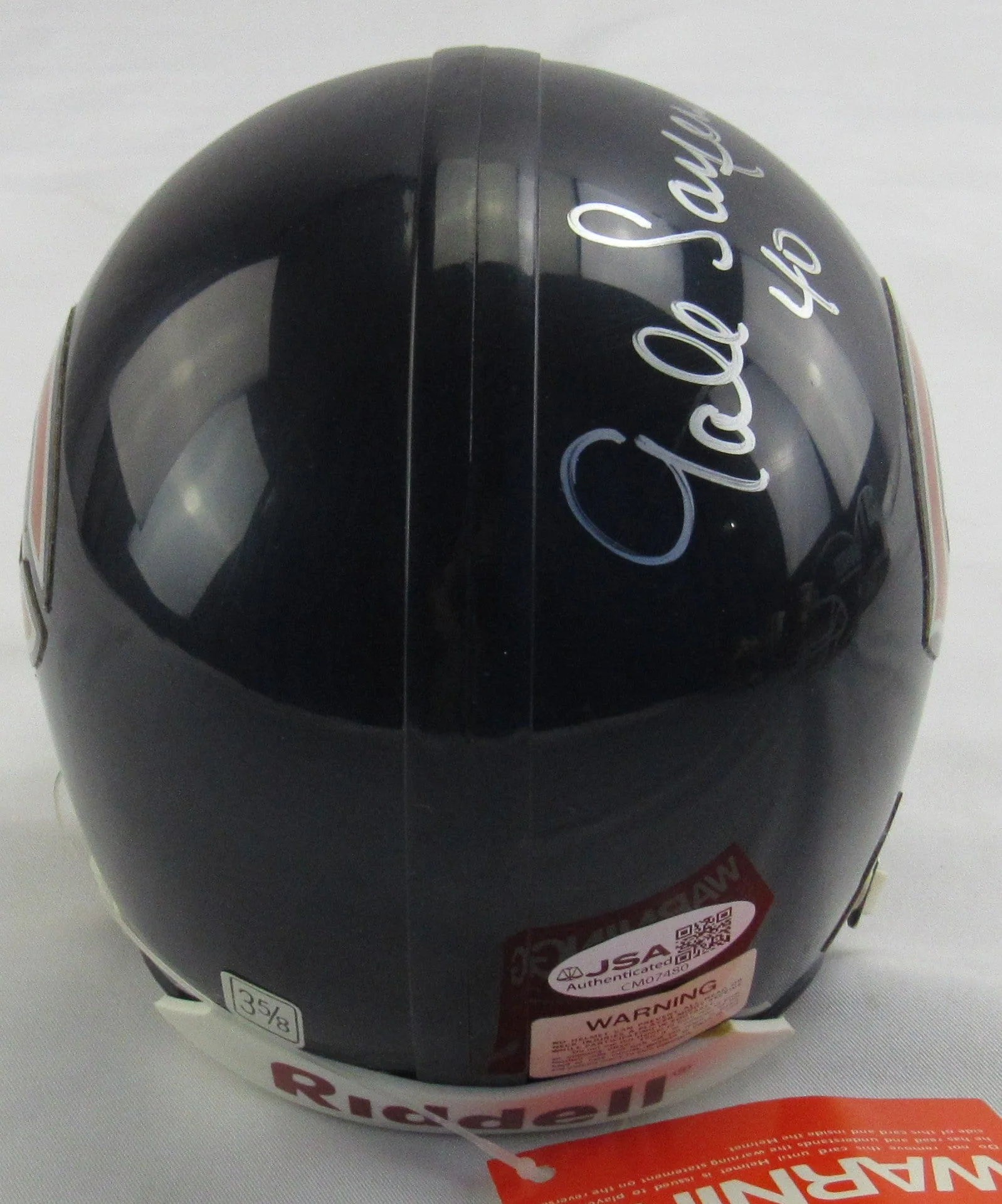 Gale Sayers Signed Auto Bears Mini Helmet JSA CM07480 - Image 4