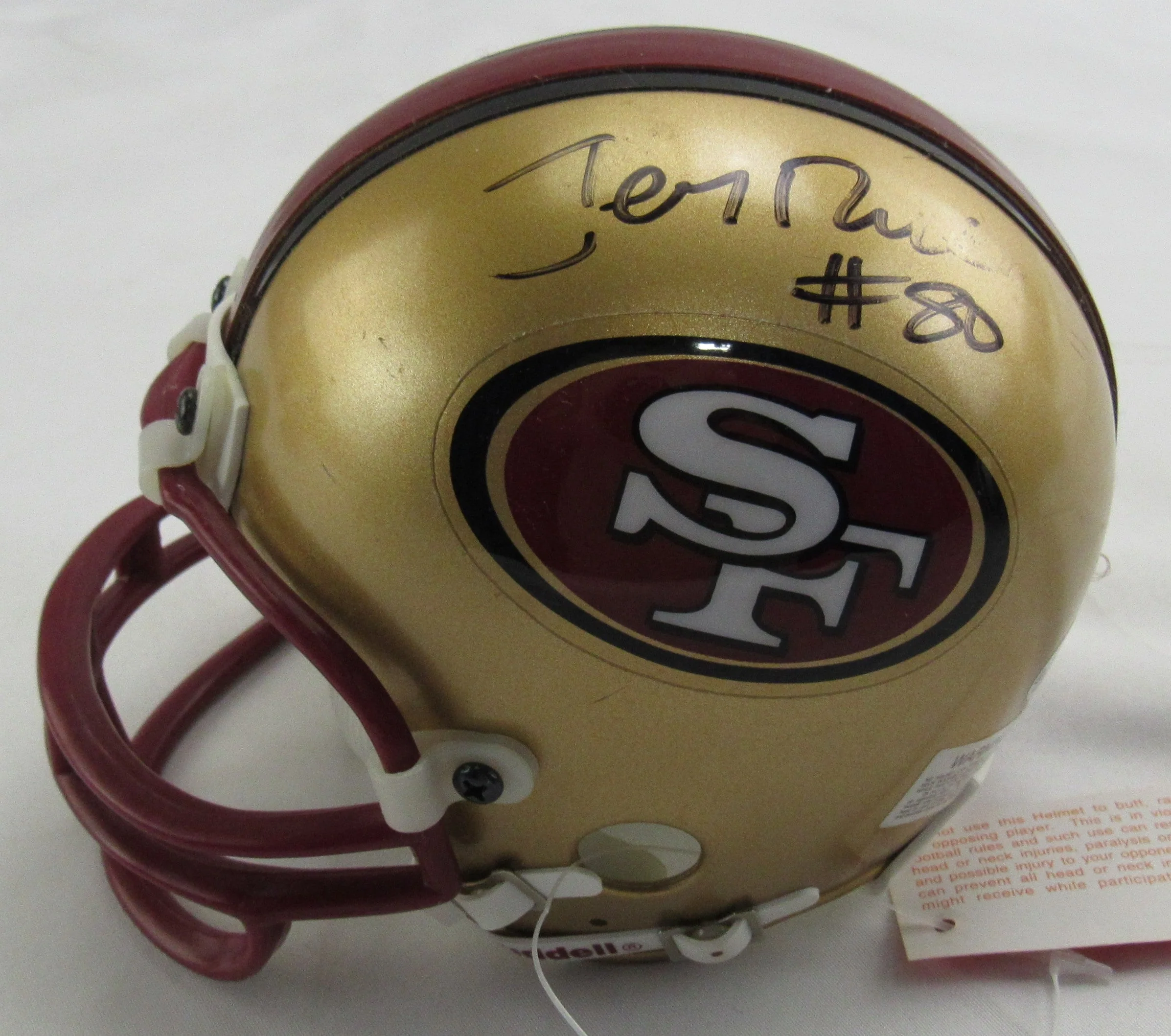 Jerry Rice Signed 49ers Auto Mini Helmet JSA CM07481