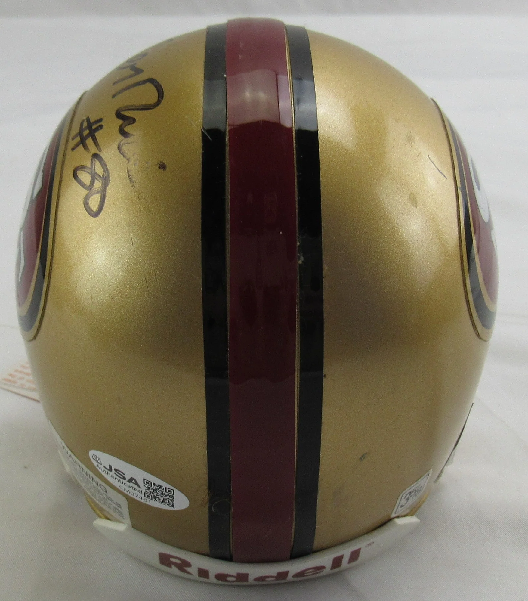 Jerry Rice Signed 49ers Auto Mini Helmet JSA CM07481 - Image 4