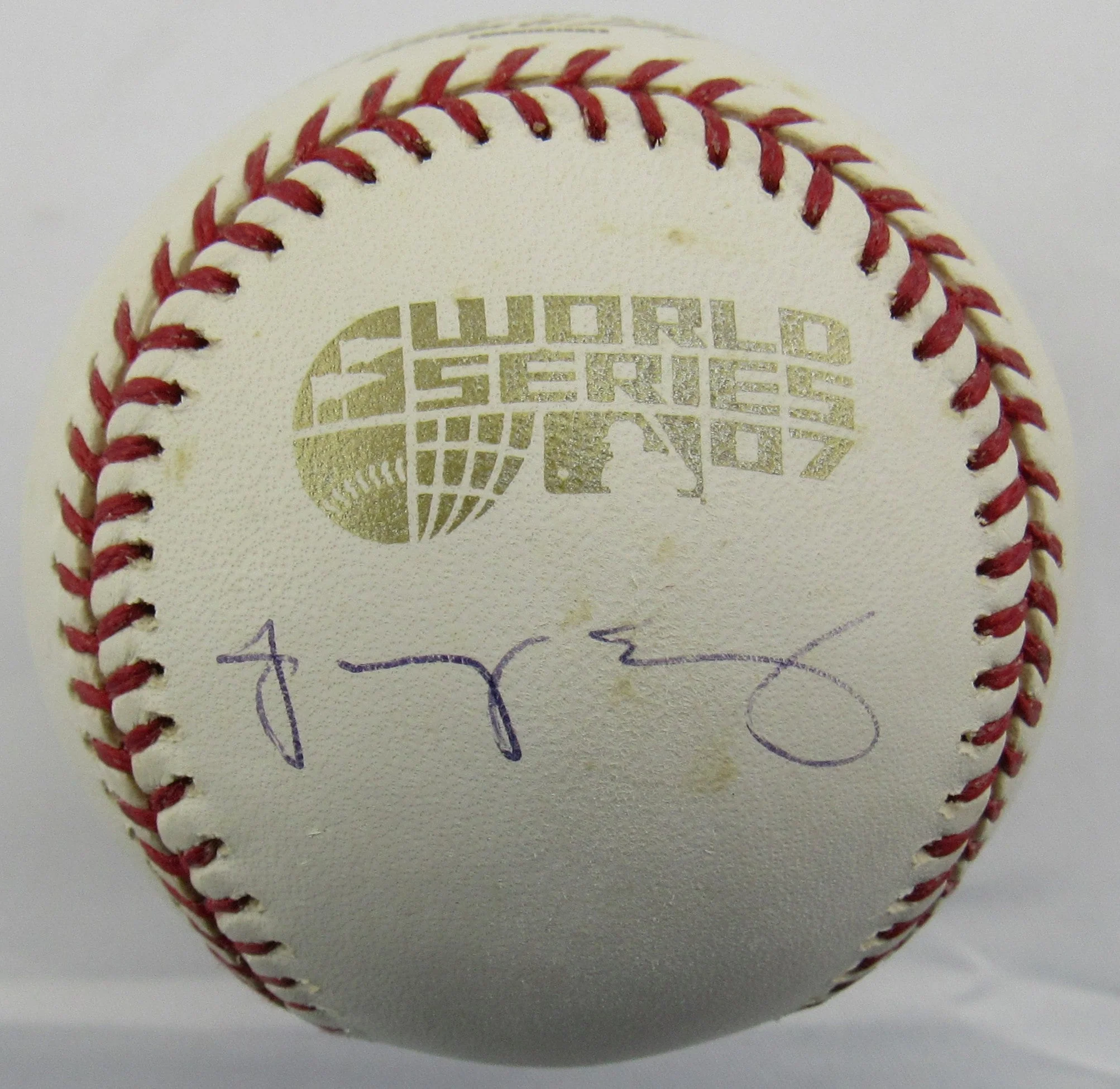 Jacoby Ellsbury Signed Auto Rawlings 2007 World Series Baseball B150 - Mounted Memories