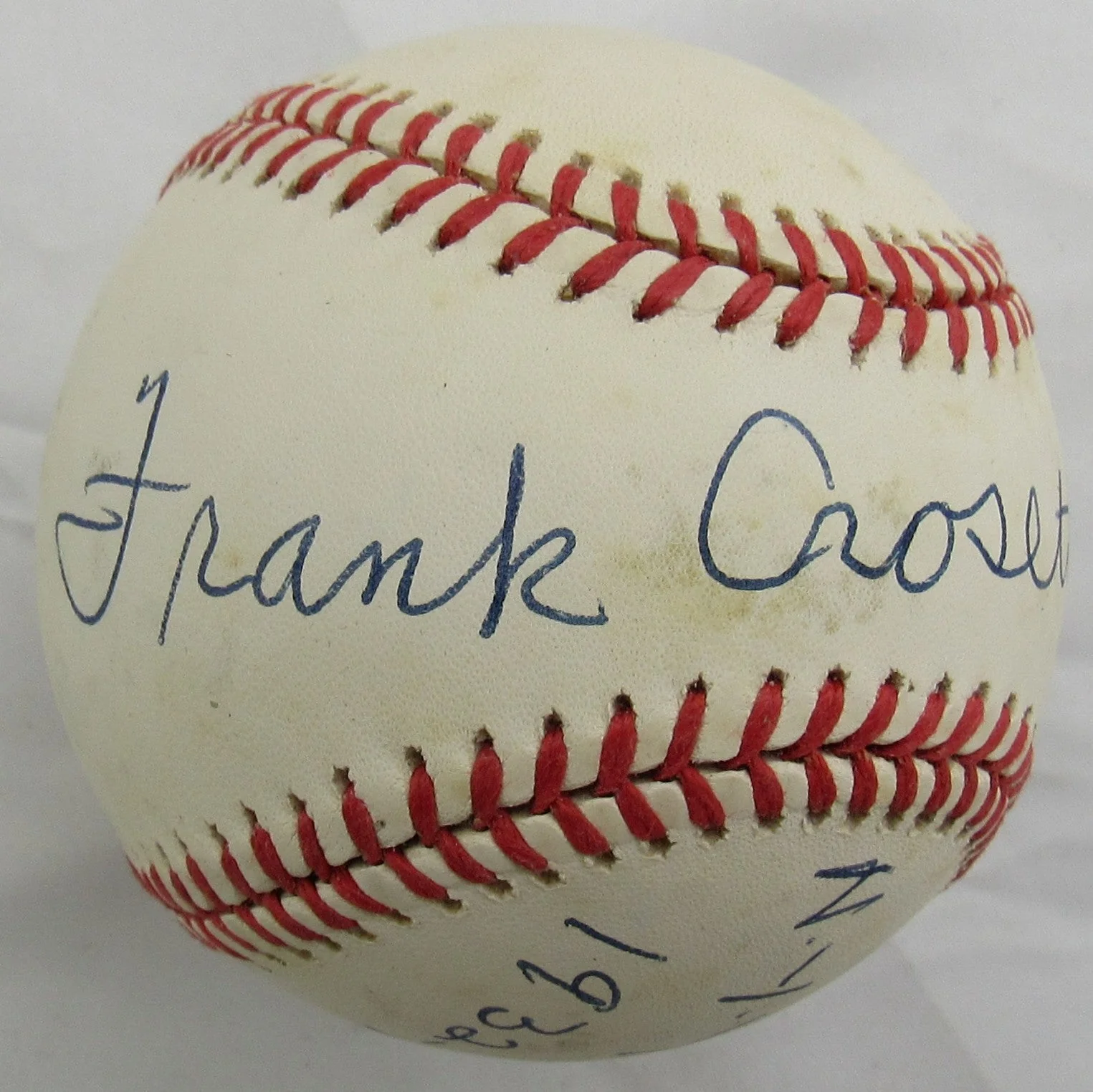 Frank Crosetti Signed Auto Rawlings Baseball JSA CM07261 w/Inscription