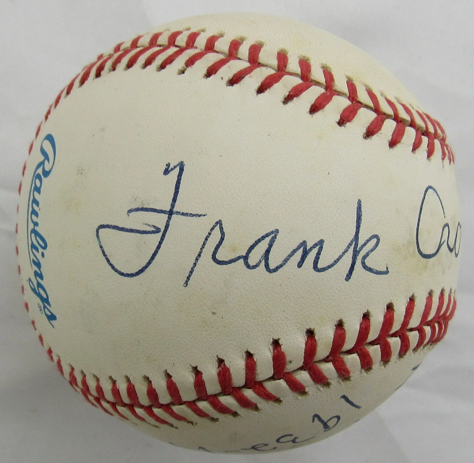 Frank Crosetti Signed Auto Rawlings Baseball JSA CM07261 w/Inscription - Image 2