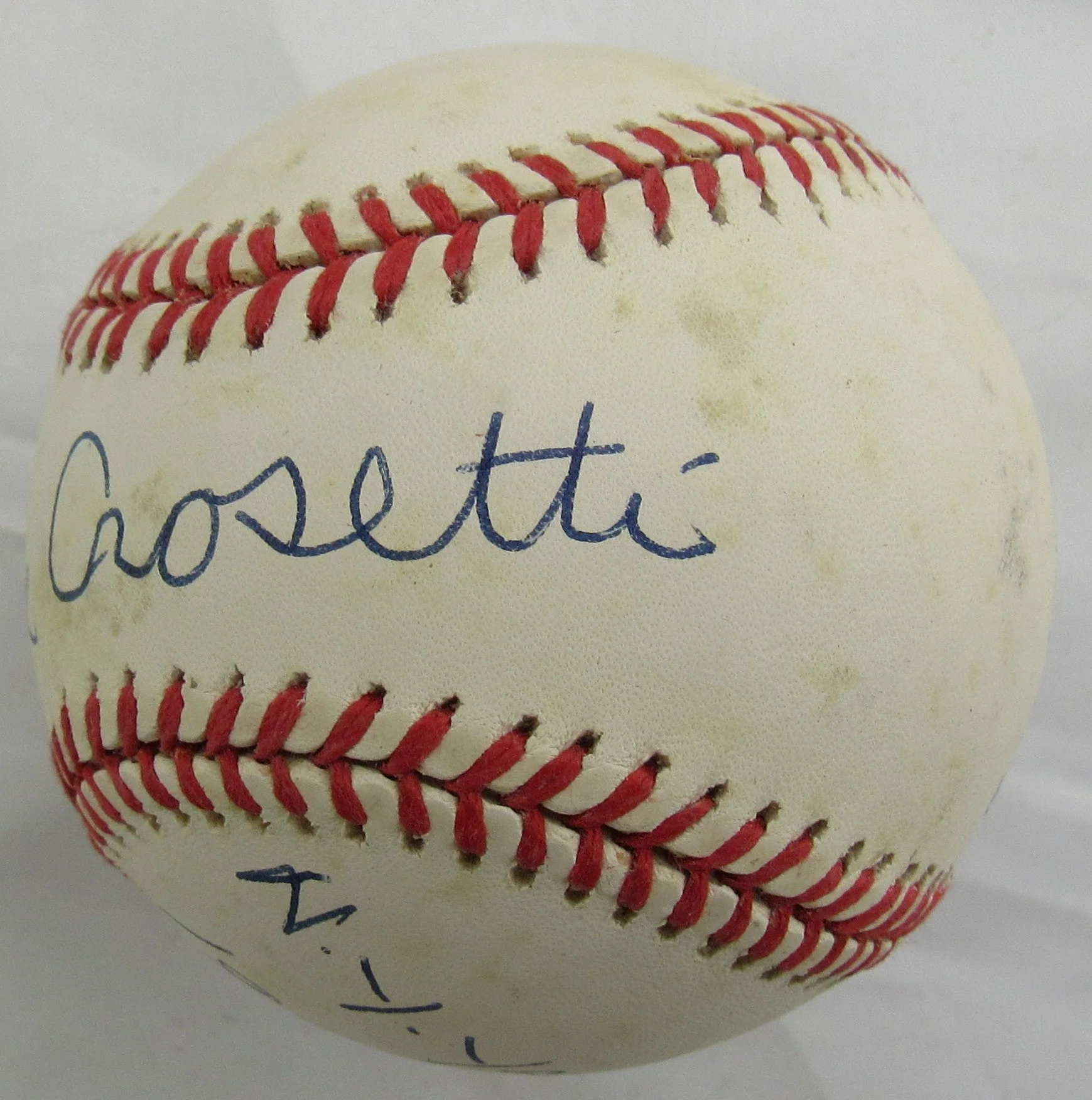 Frank Crosetti Signed Auto Rawlings Baseball JSA CM07261 w/Inscription - Image 3