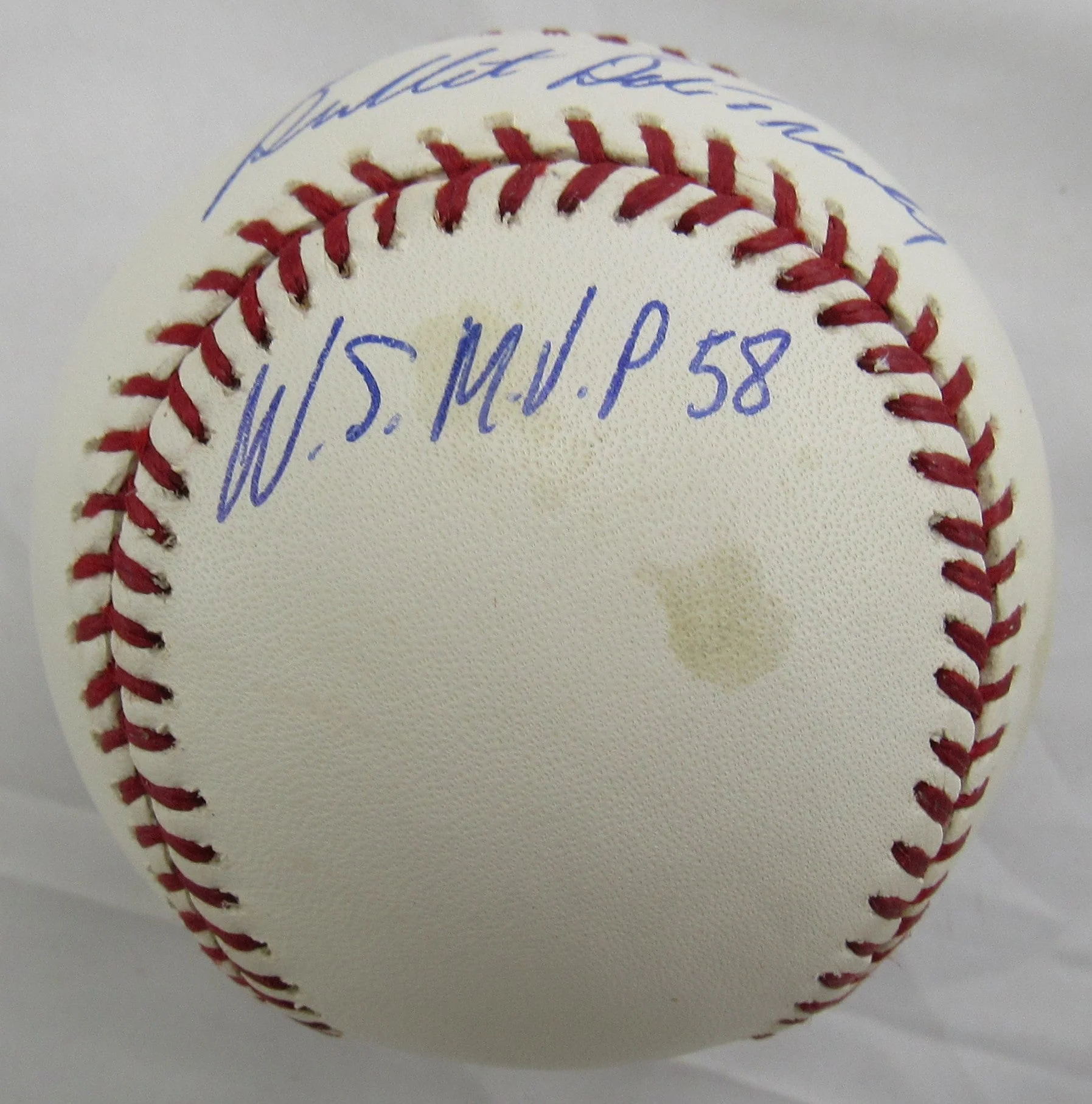 Bob Turley Signed Auto Rawlings Baseball JSA CM07328 w/WS MVP 1958 Inscription - Image 2