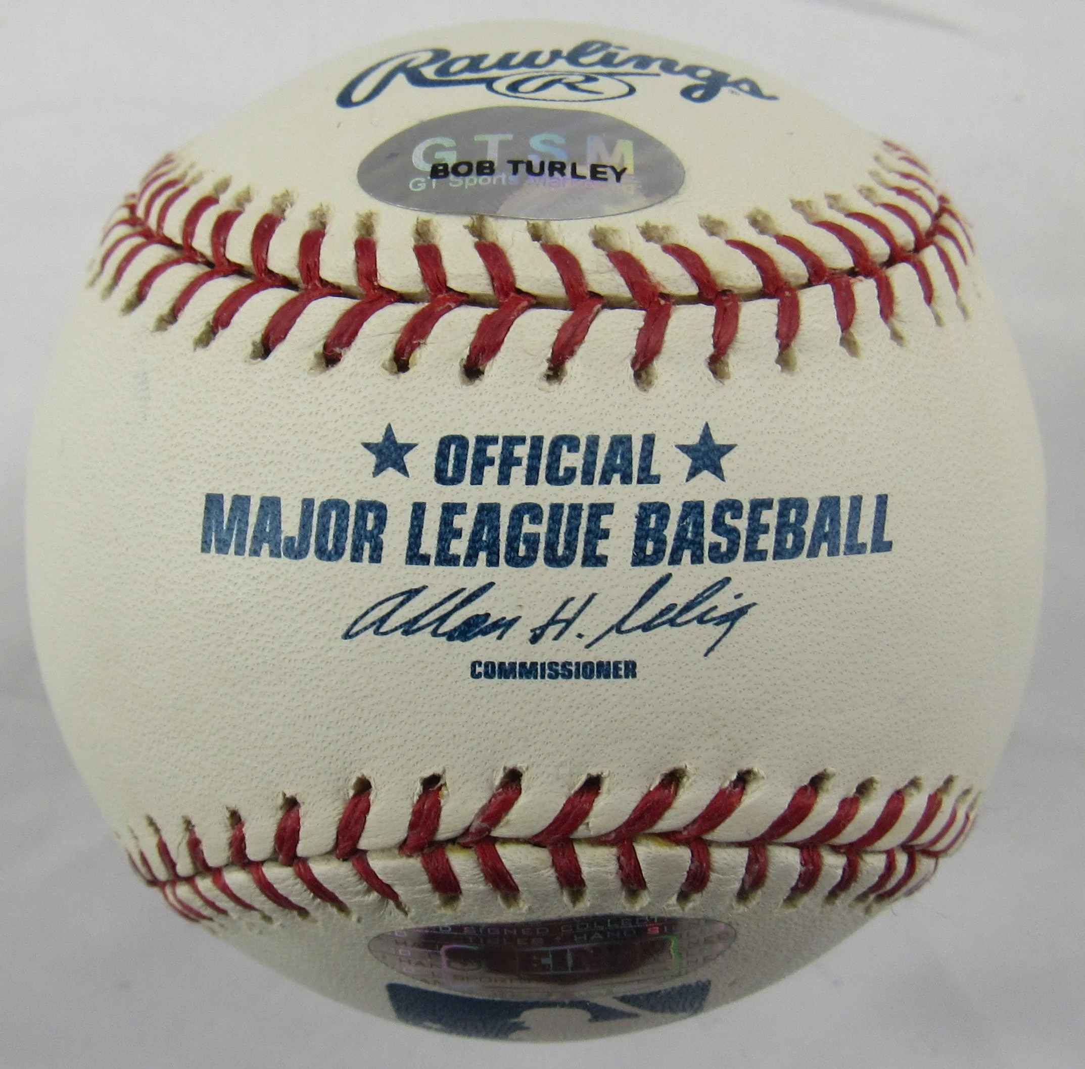Bob Turley Signed Auto Rawlings Baseball w/ Dual Insc Steiner Hologram - Image 3
