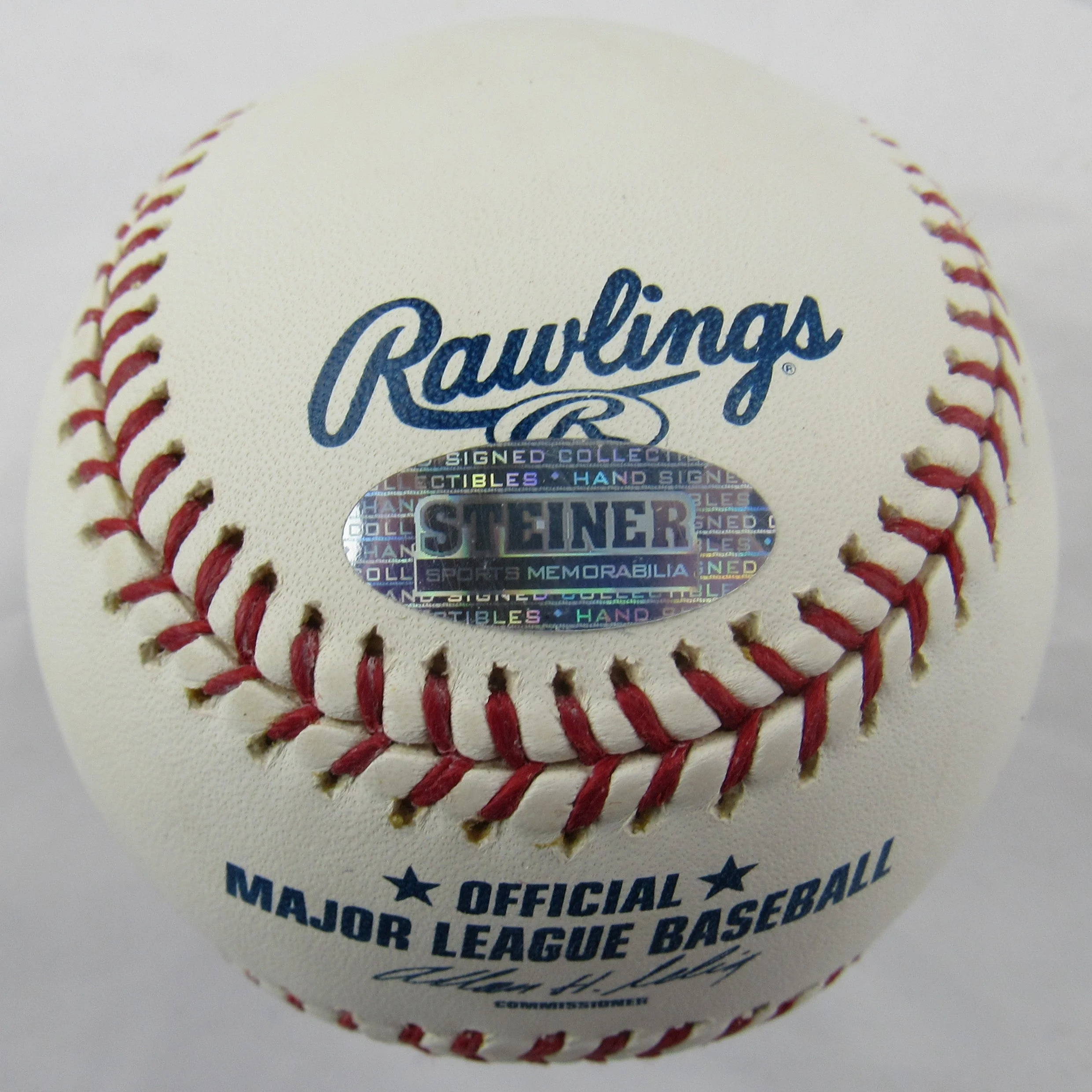Bob Feller Signed Auto Rawlings Baseball Steiner Hologram - Image 2