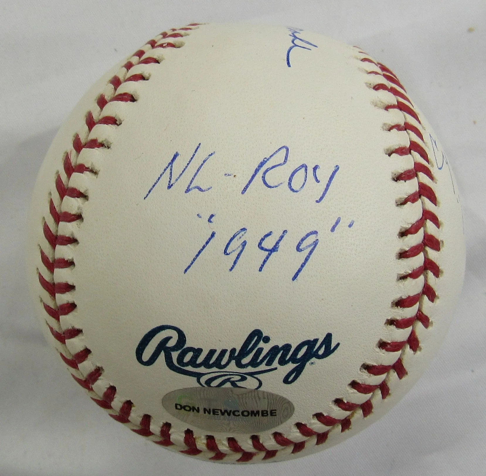 Don Newcombe Signed Auto "Stat" Rawlings Baseball w/ Insc Steiner Hologram - Image 2