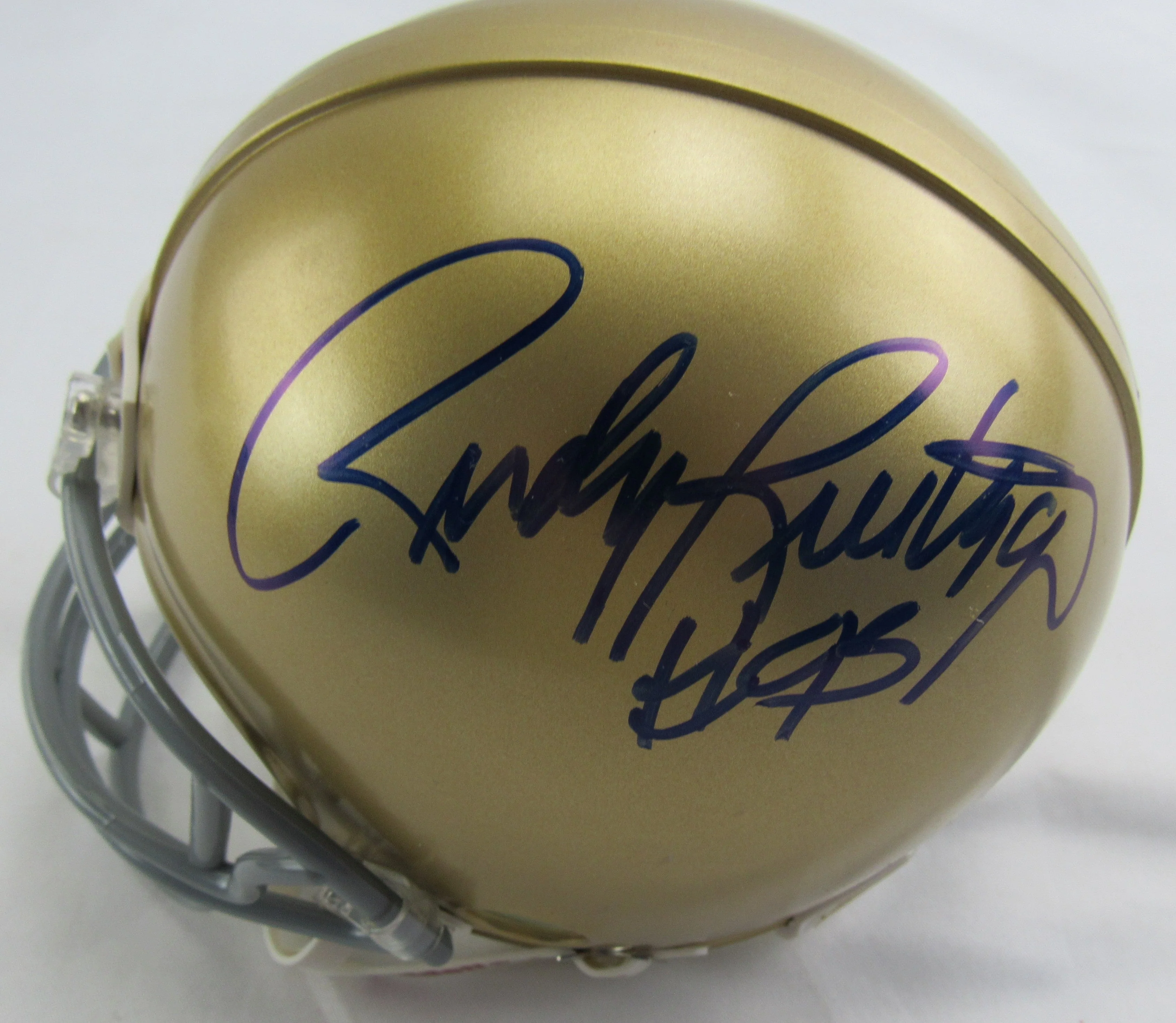 Rudy Ruettiger Signed Auto Mini Helmet JSA CM07464 - Image 2