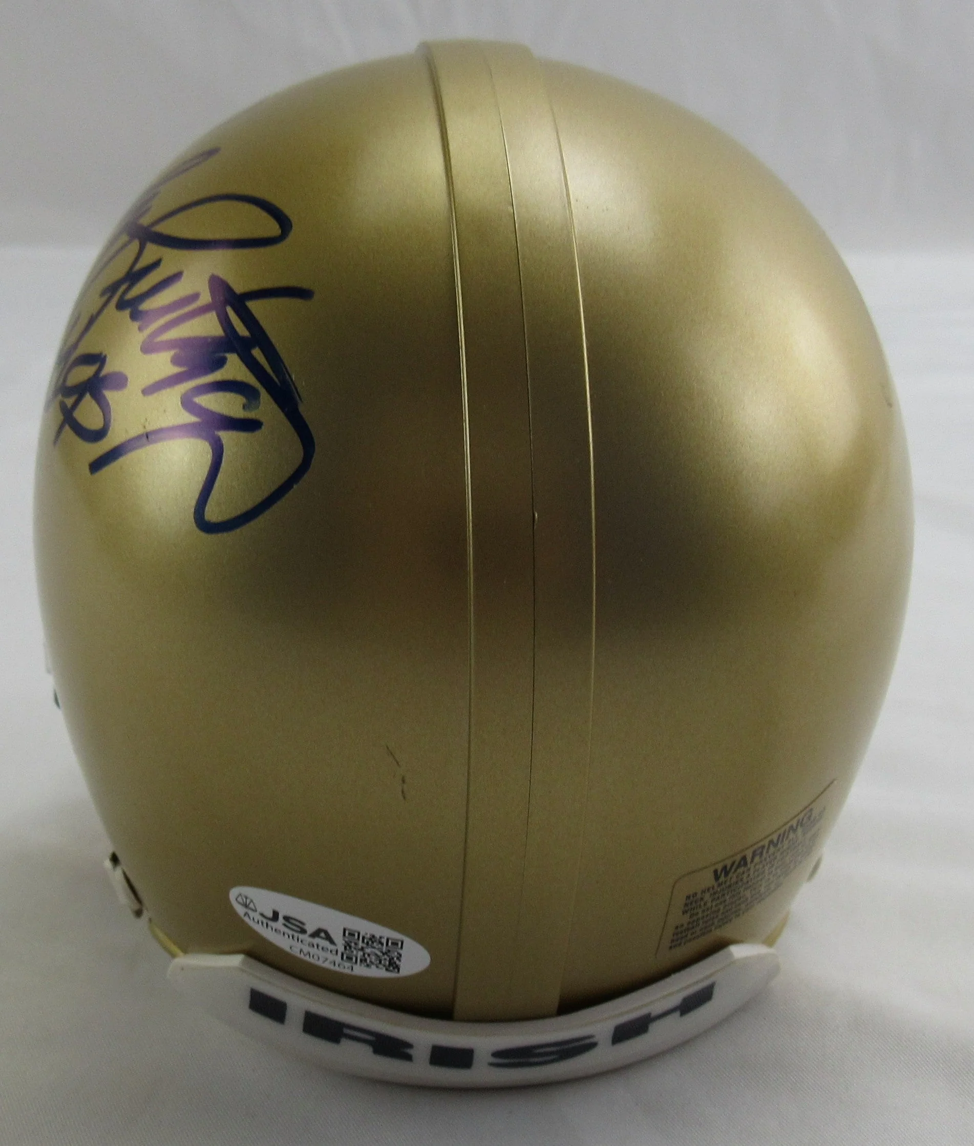 Rudy Ruettiger Signed Auto Mini Helmet JSA CM07464 - Image 5