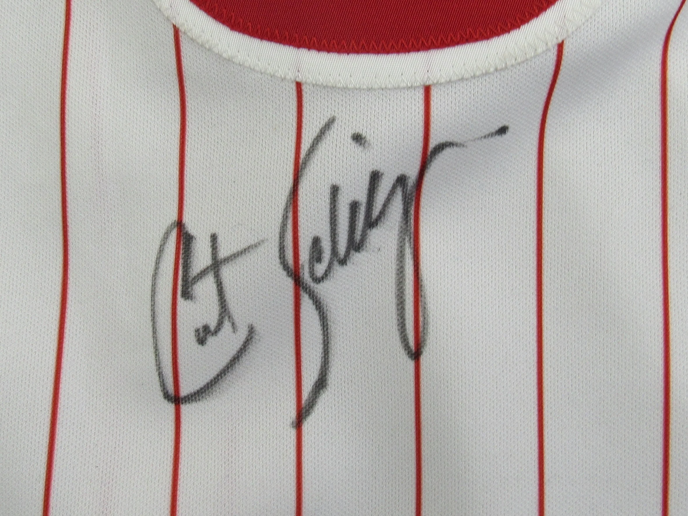Curt Schilling Signed Auto Phillies Jersey JSA CL29217 - Russell Athletic - Image 2