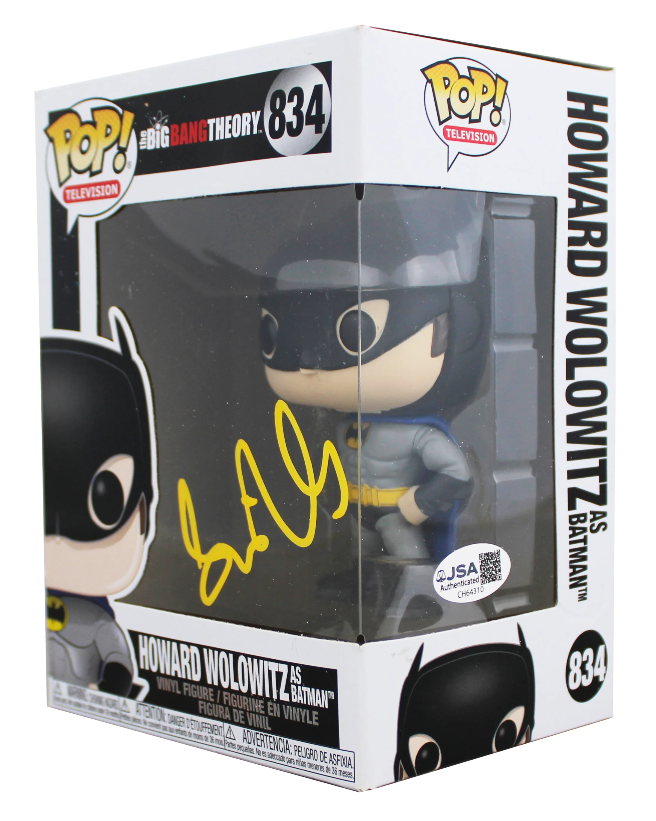 Simon Helberg The Big Bang Theory Signed Howard #834 Funko Pop Vinyl Figure JSA - Image 3