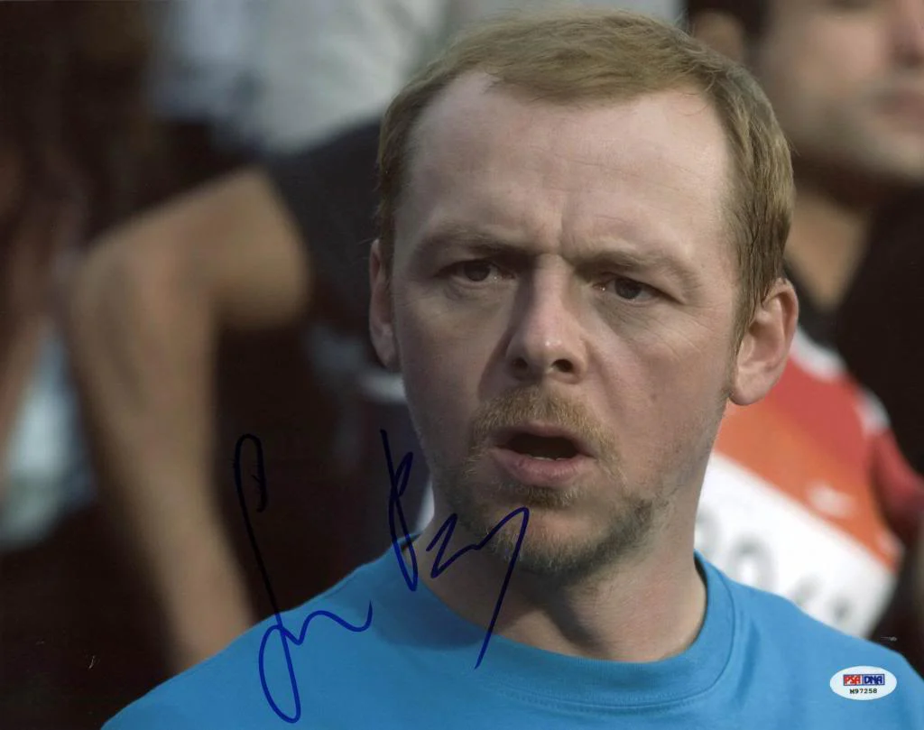 Simon Pegg Run Fatboy Run Signed Authentic 11X14 Photo PSA/DNA #M97258
