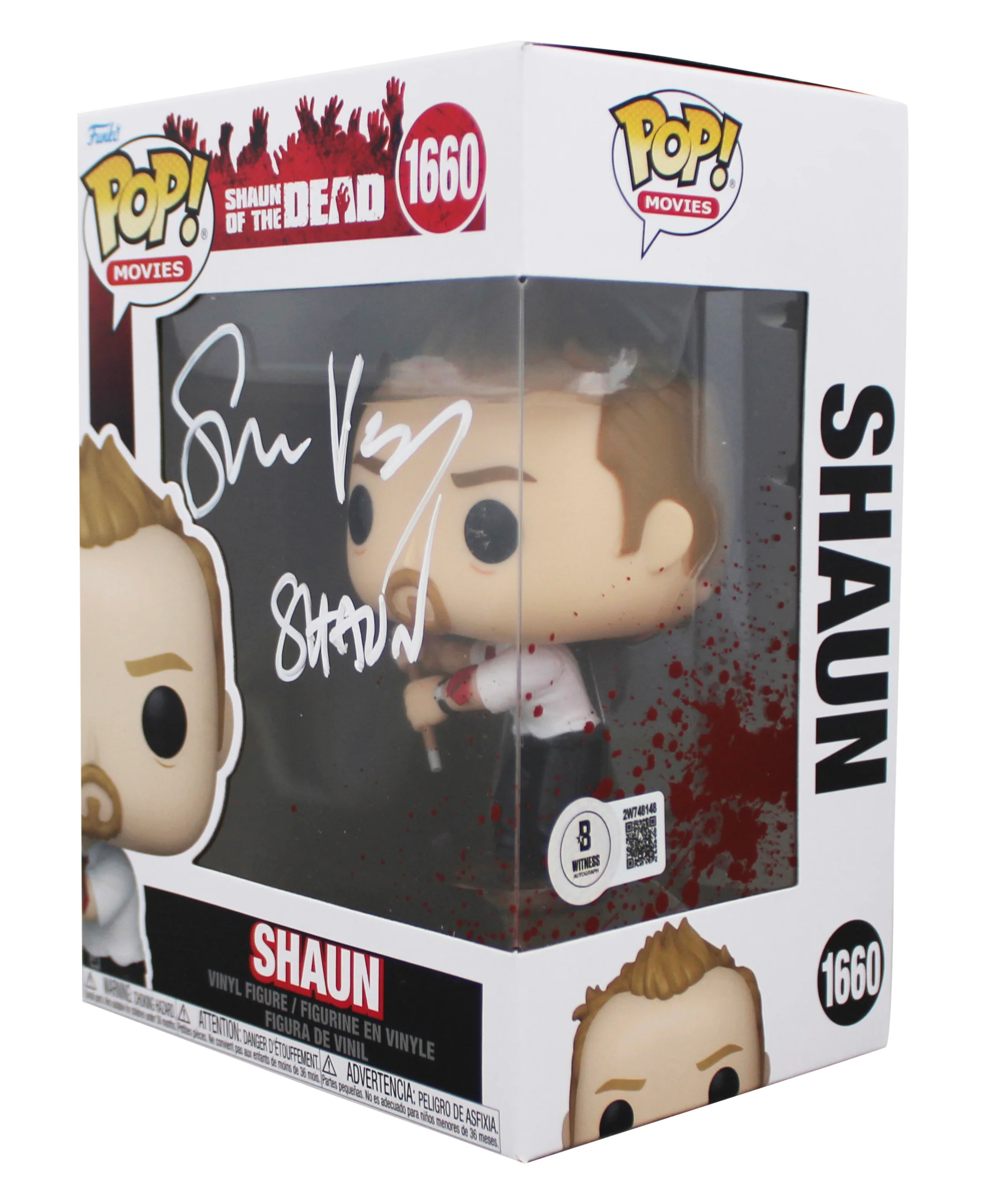 Simon Pegg Shaun of the Dead "Shaun" Signed #1660 Funko Pop Vinyl Figure BAS Wit - Image 3