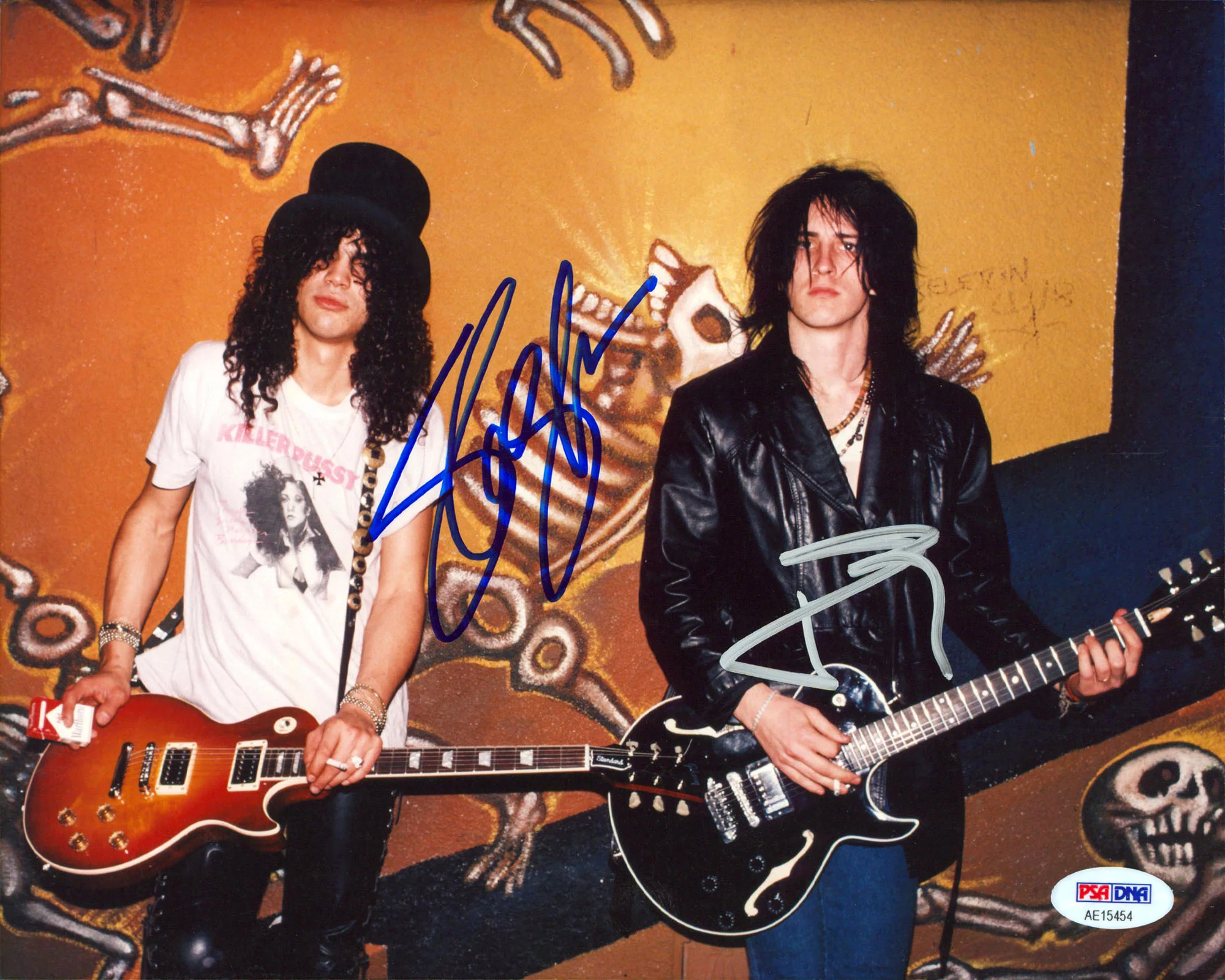 Slash and Izzy Stradlin Guns N' Roses Authentic Signed 8x10 Photo PSA #AE15454 - Image 2