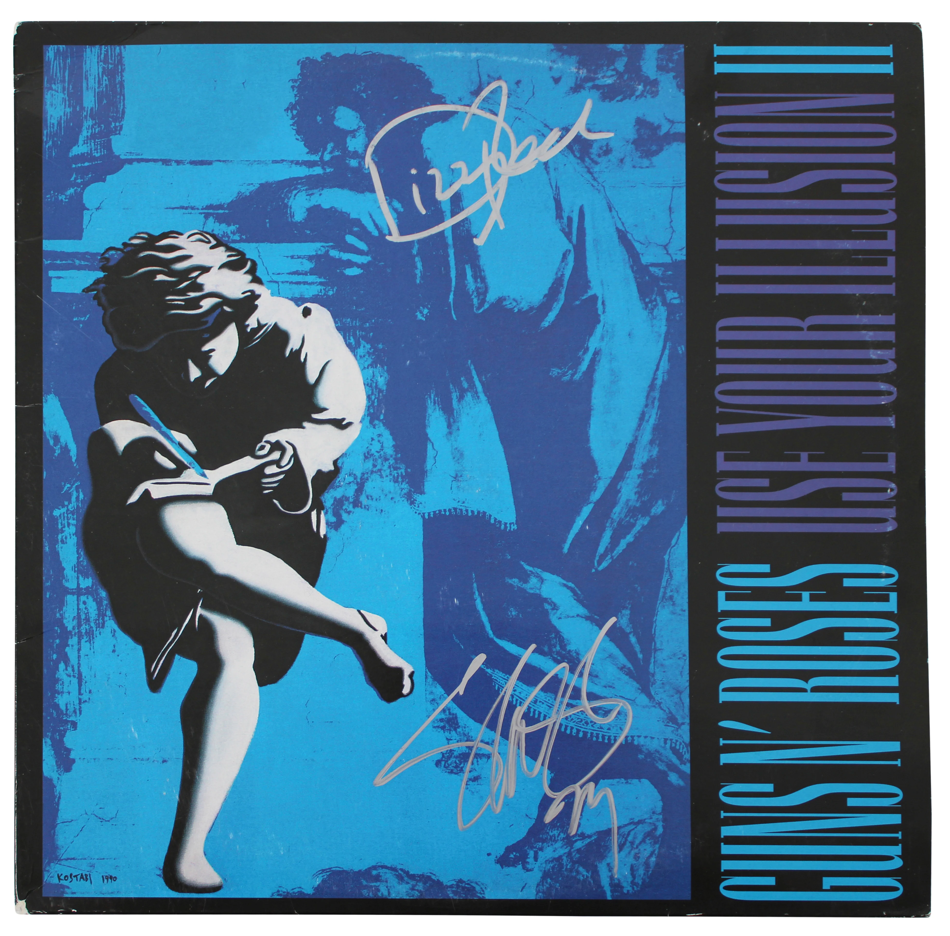 Slash & Dizzy Reed GnR Signed Lose Your Illusion II Album Cover W/ Vinyl BAS - Image 3