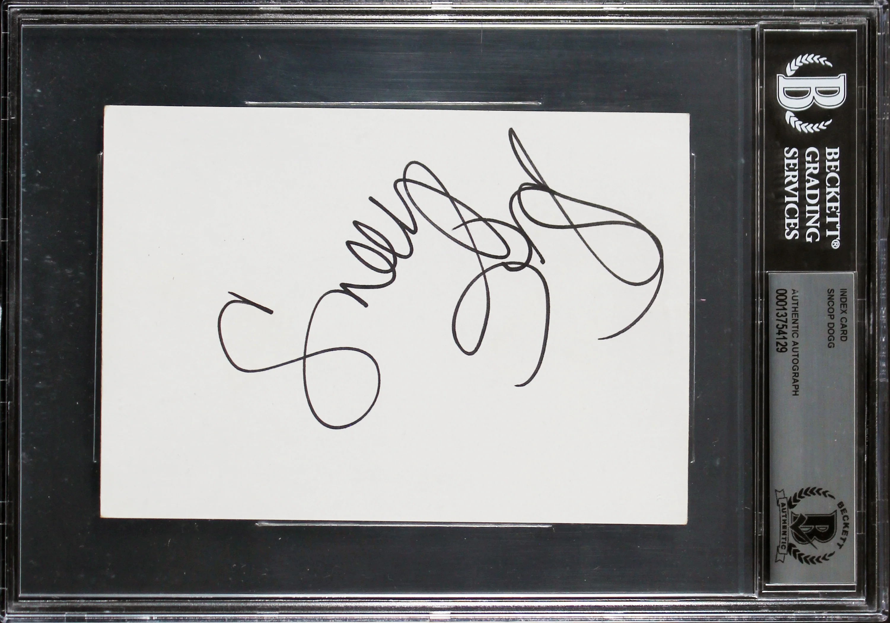 Snoop Dogg Rapper & Actor Authentic Signed 4x6 Index Card BAS Slabbed - Image 2