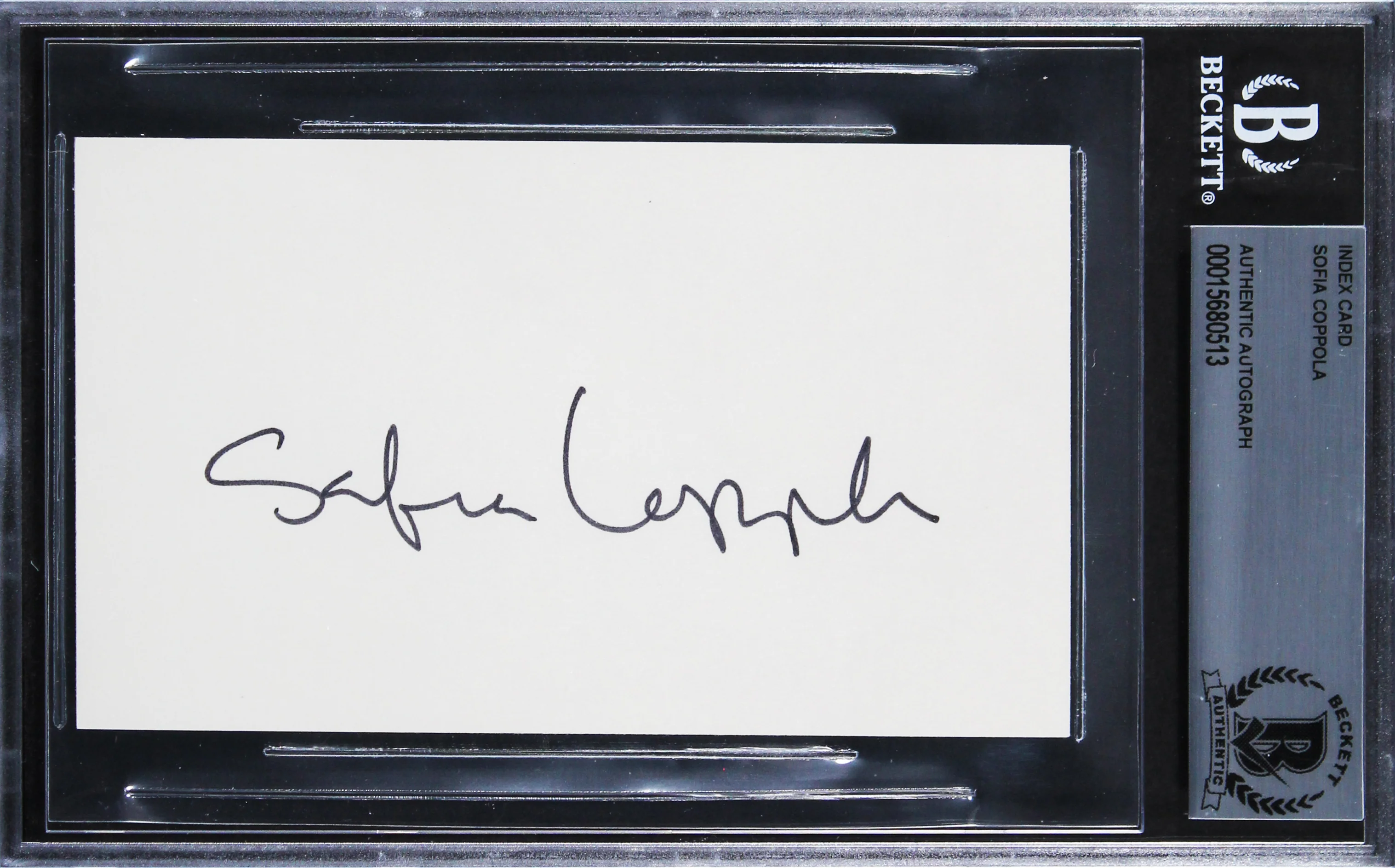 Sofia Coppola Lost in Translation Authentic Signed 3x5 Index Card BAS Slabbed - Image 2