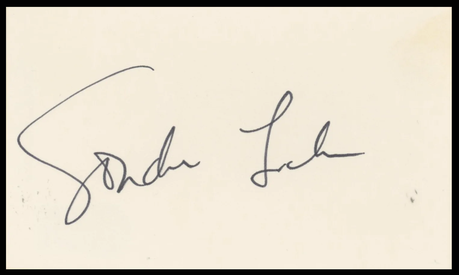 Sondra Locke Willard Authentic Signed 3x5 Index Card Autographed BAS #BR26809 - Image 2