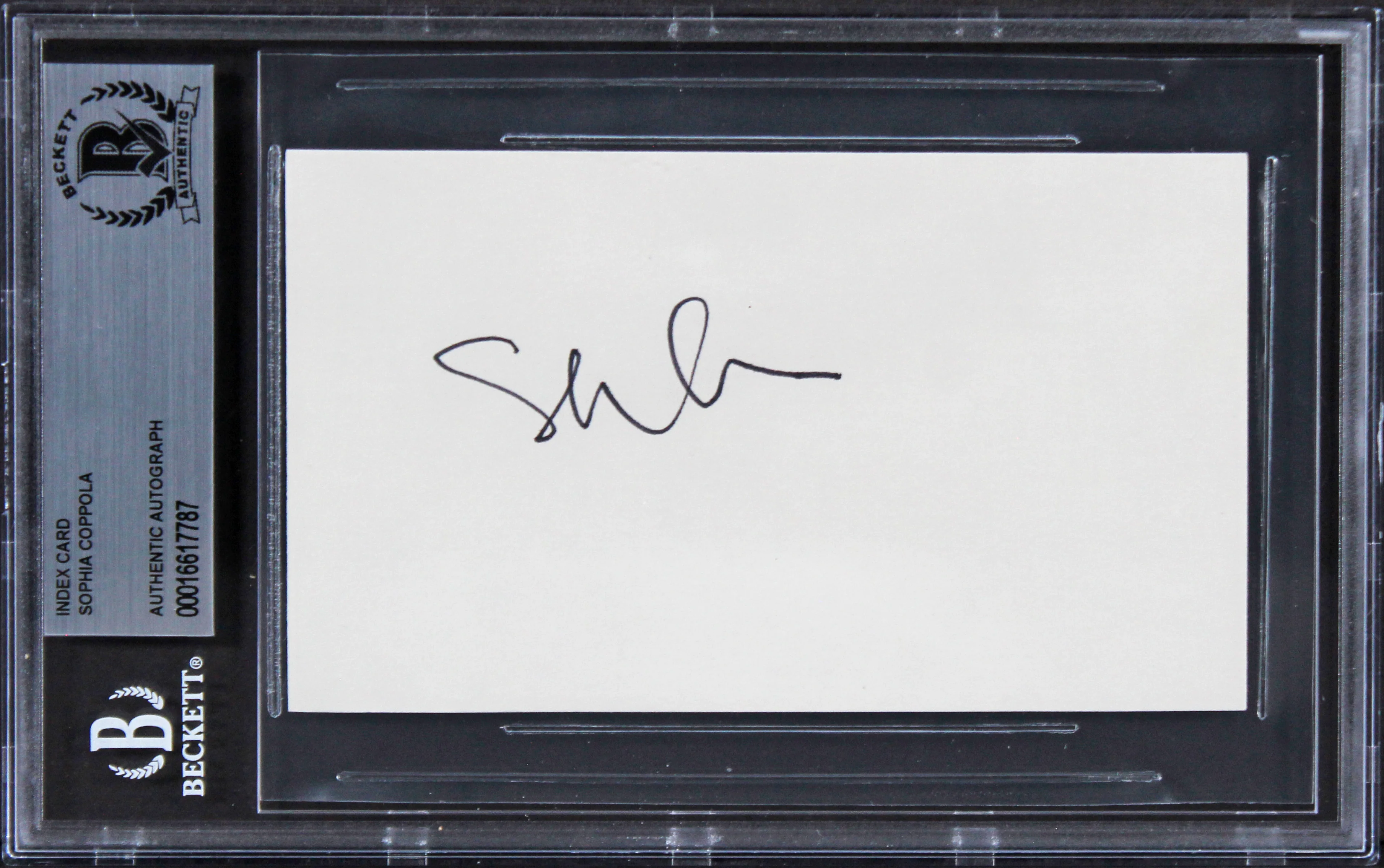 Sophia Coppola Lost in Translation Authentic Signed 3x5 Index Card BAS Slabbed - Image 2