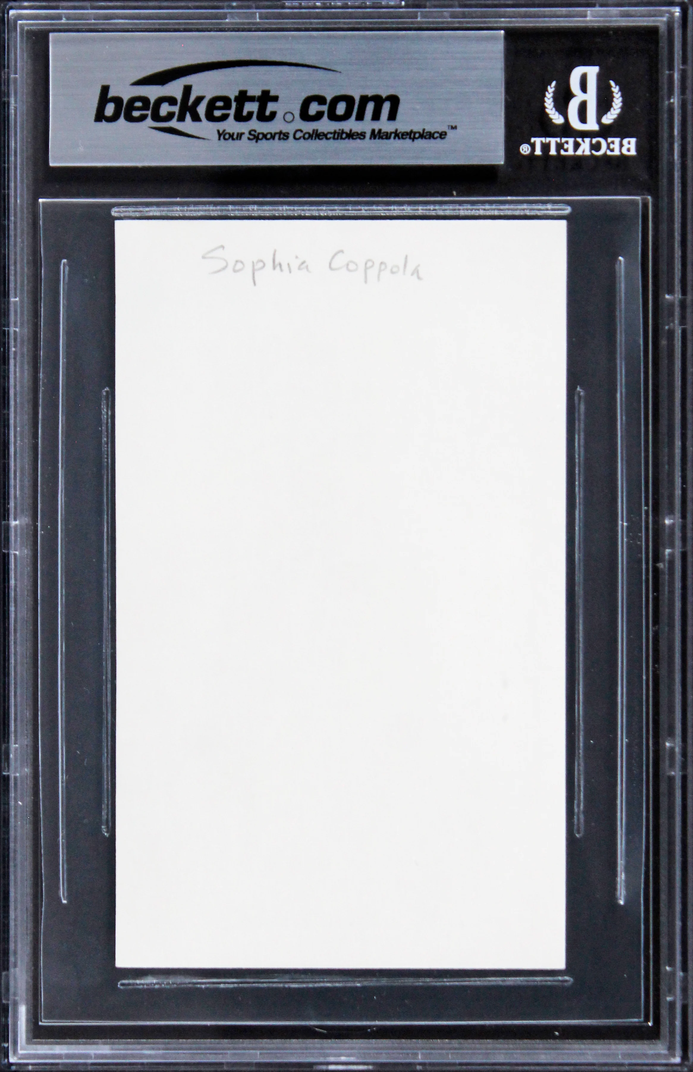 Sophia Coppola Lost in Translation Authentic Signed 3x5 Index Card BAS Slabbed - Image 3