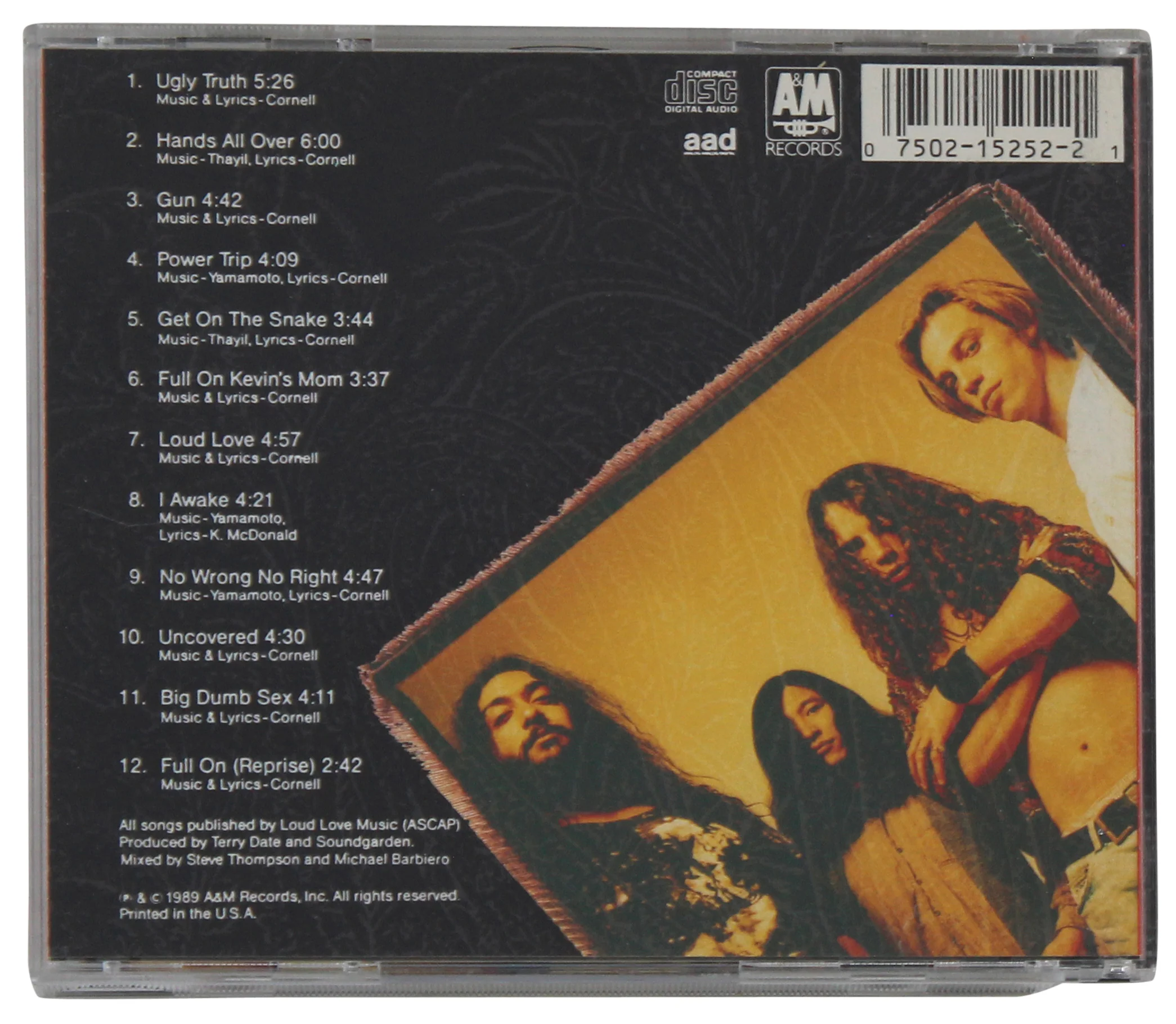 Soundgarden (3) Cornell, Thayil, Shepherd & Cameron Signed Insert W/ Disk BAS - Image 6