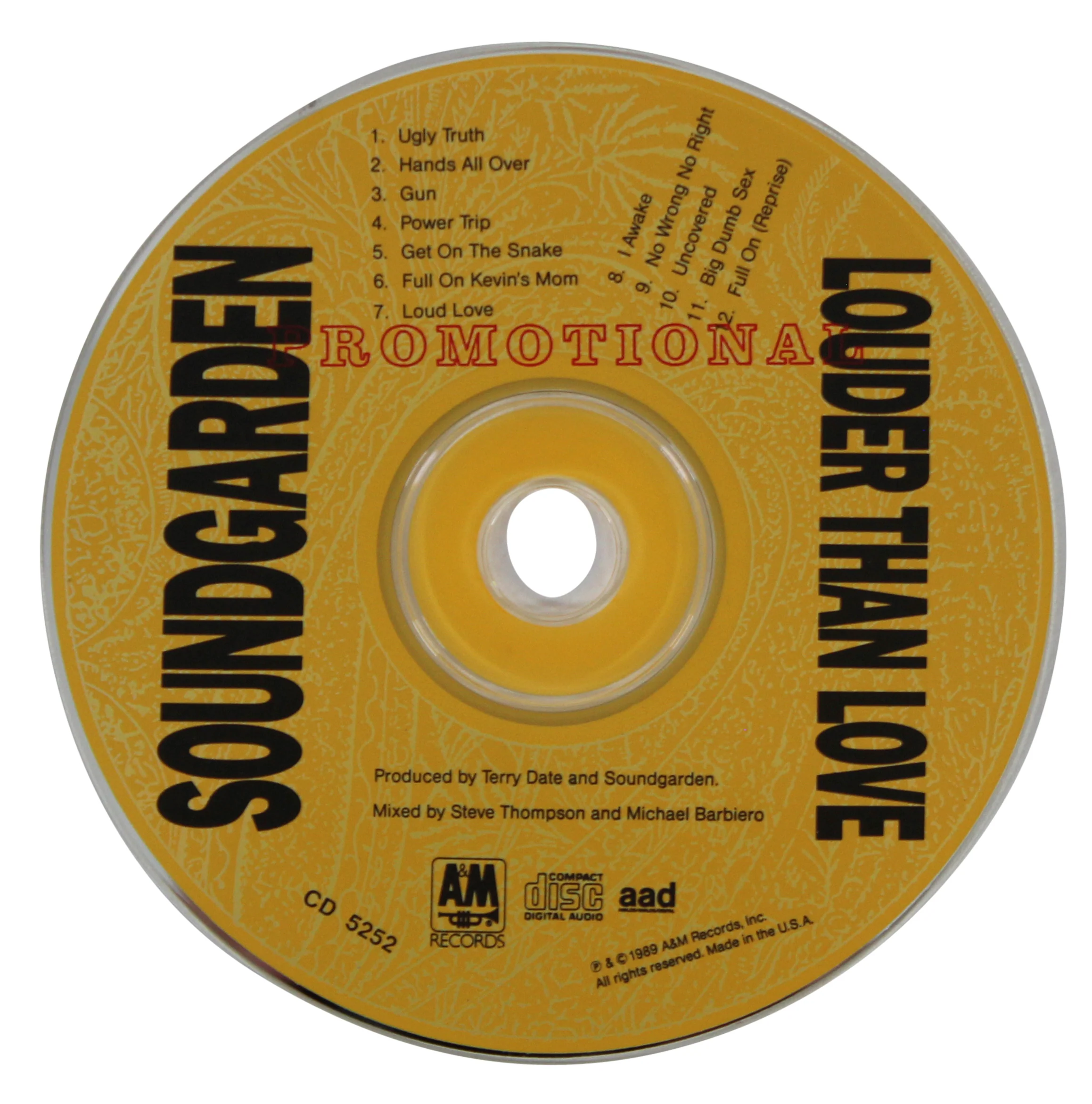 Soundgarden (3) Cornell, Thayil, Shepherd & Cameron Signed Insert W/ Disk BAS - Image 8