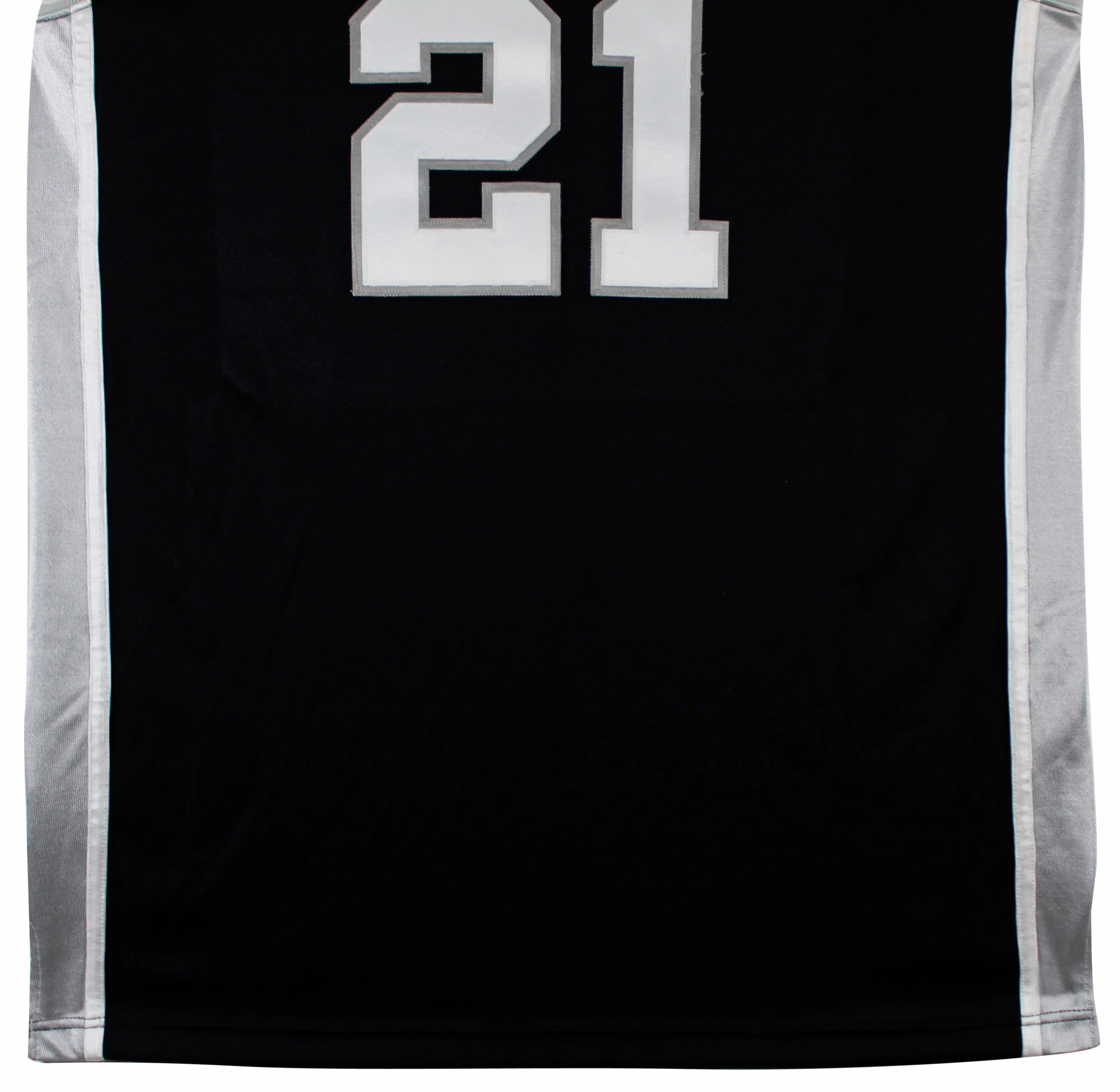 Spurs Tim Duncan 2001-02 Game Worn Nike +4" Extra Length Black Road Jersey - Image 4
