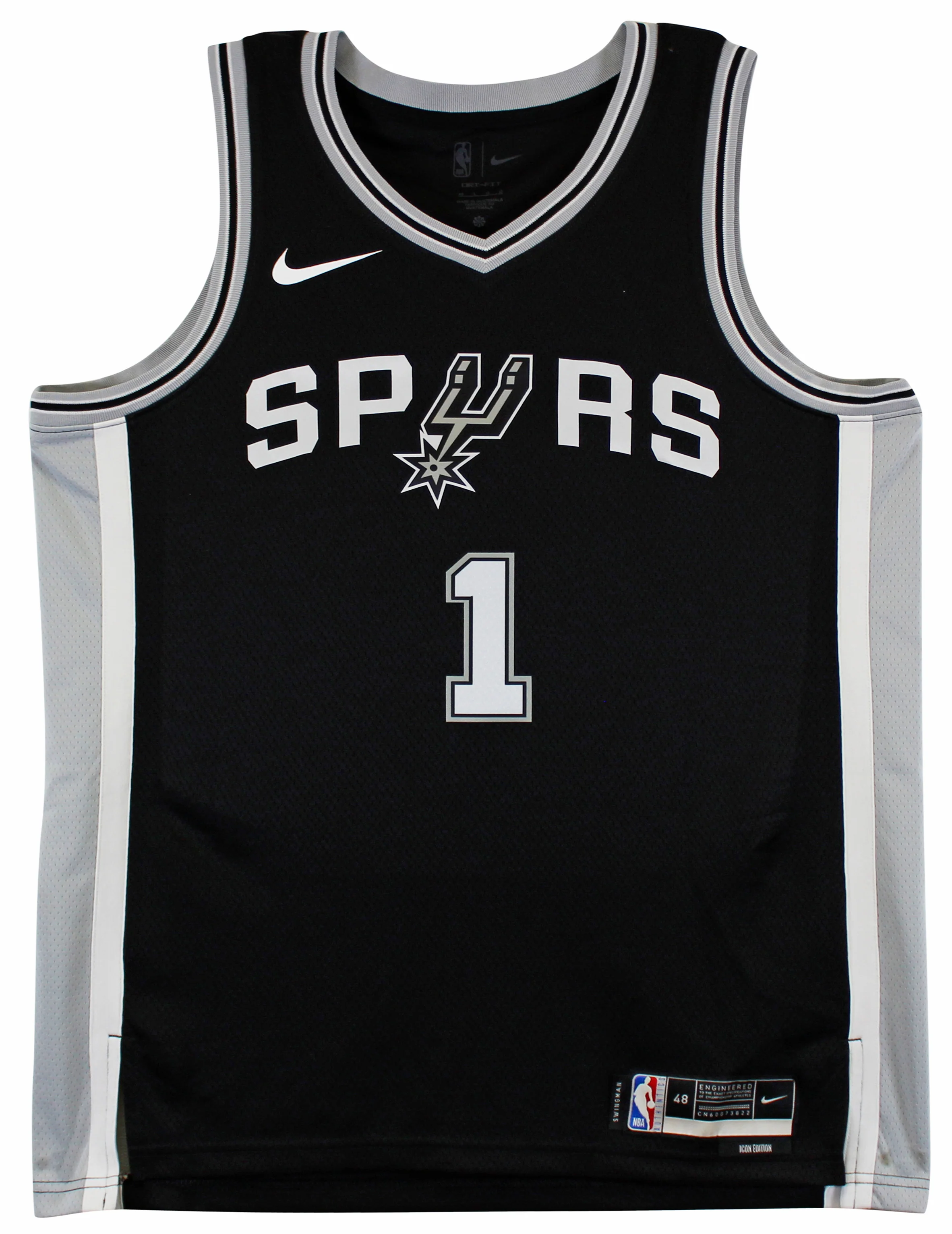 Spurs Victor Wembanyama Authentic Signed Black Nike Icon Edition Jersey Fanatics - Image 4