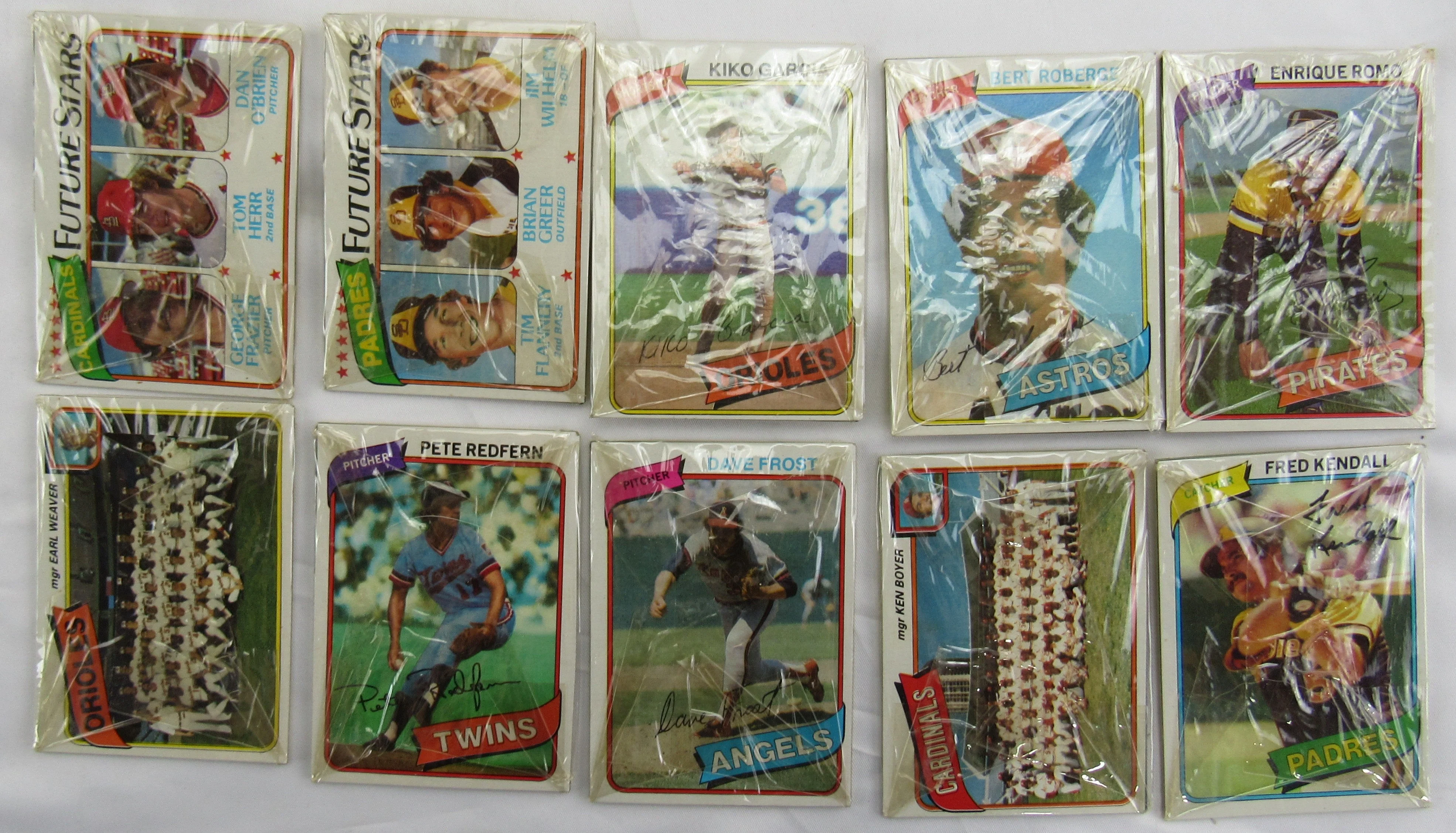 Squirt 1980 Baseball Card Lot - 10 Total Packs II
