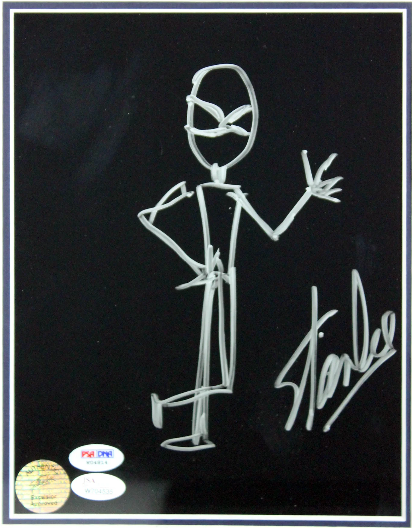 Stan Lee Authentic Signed & Framed 8x10 Handdrawn Spiderman Sketch JSA & PSA - Image 2