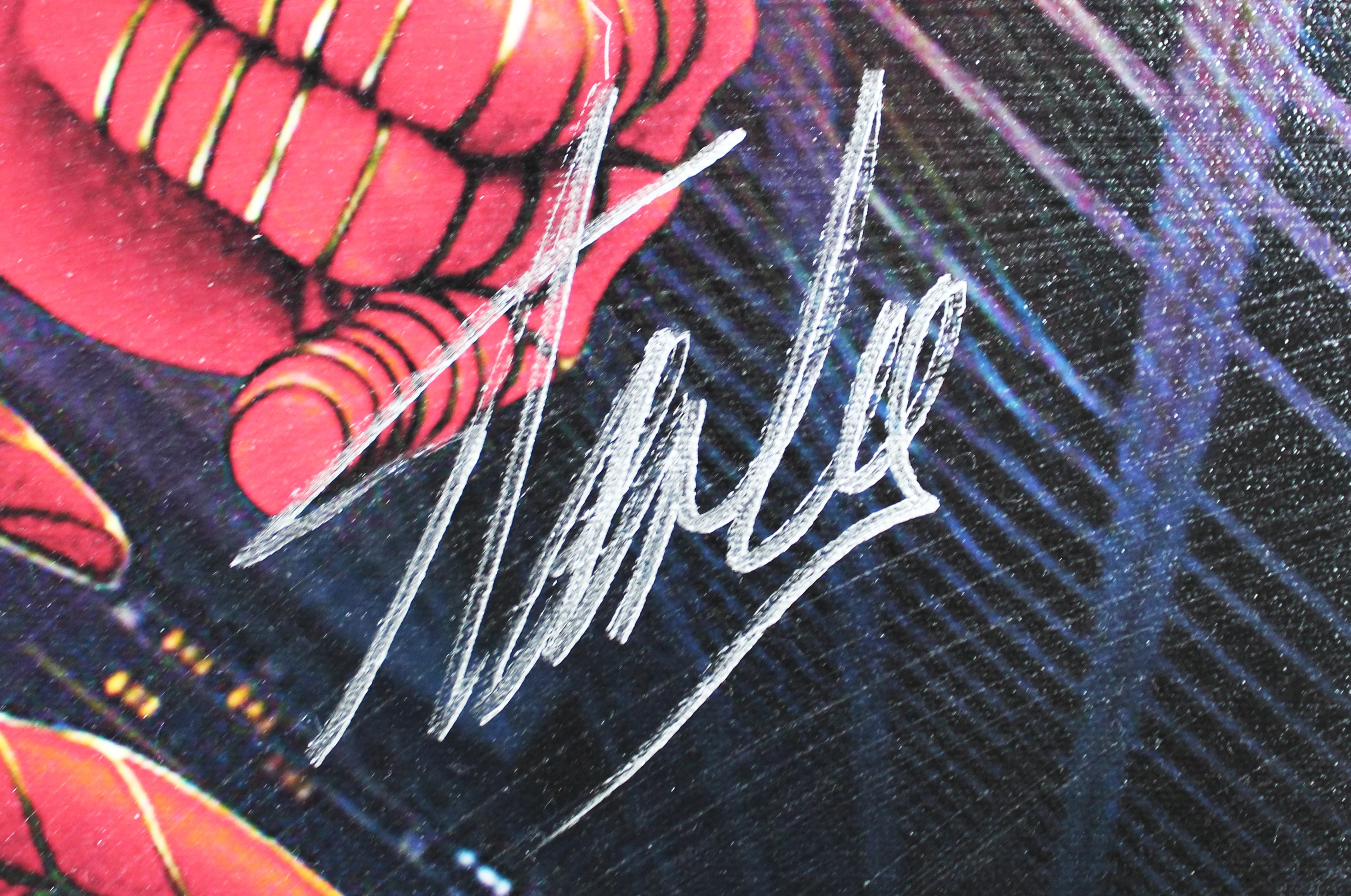 Stan Lee Marvel Authentic Signed 20x24 Spider-Man Canvas PSA/DNA #W18574 - Image 4