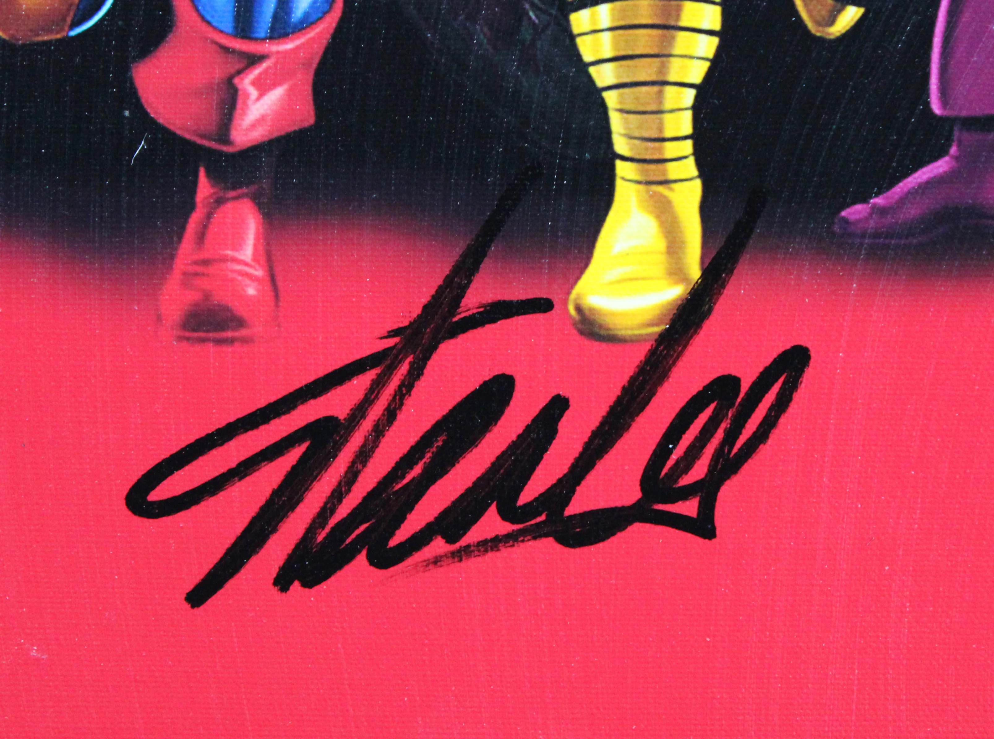 Stan Lee Marvel Authentic Signed & Framed 20x24 Marvel Cast Canvas PSA #W18588 - Image 4