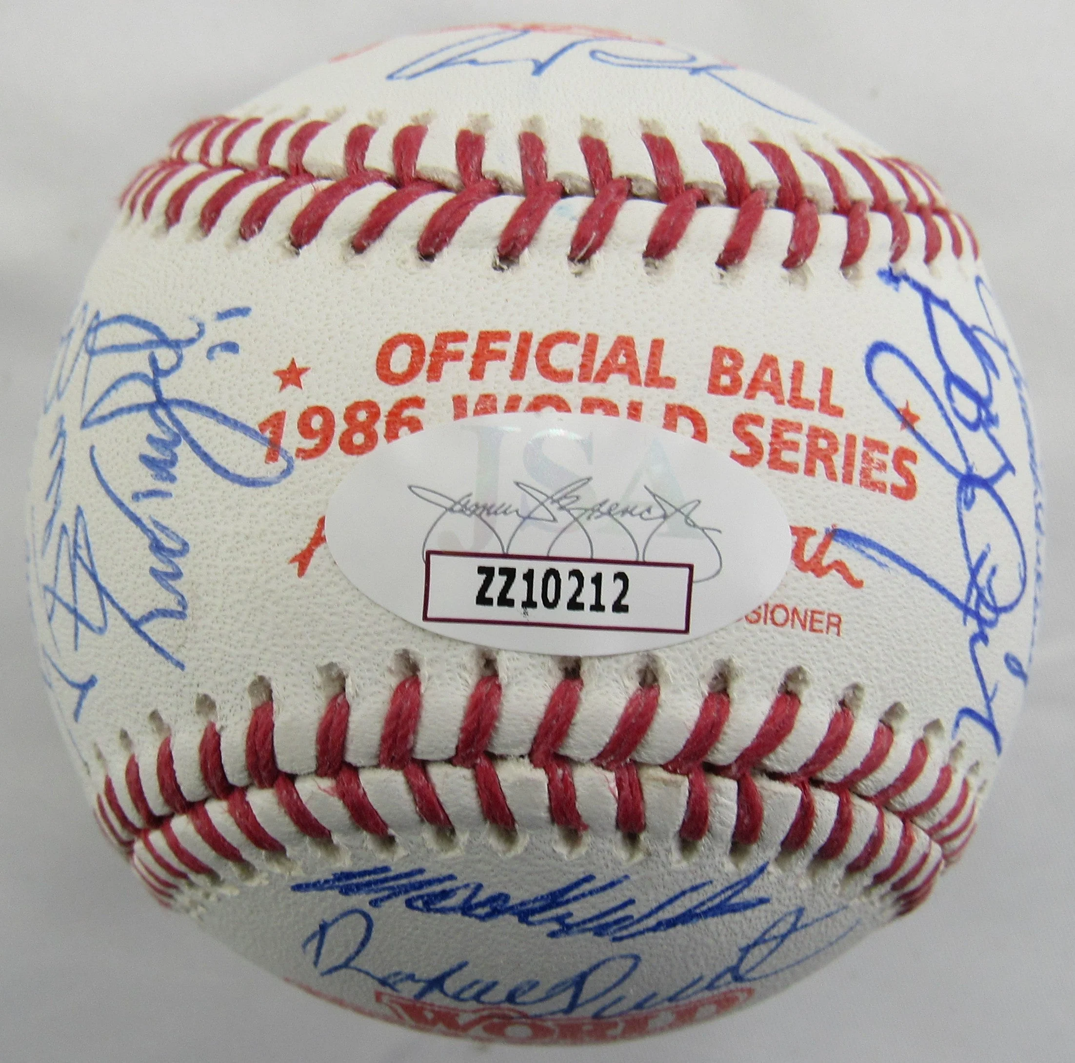 1986 World Series Champion New York Mets Signed Auto Rawlings 1986 World Series Baseball JSA ZZ10212 - Image 6
