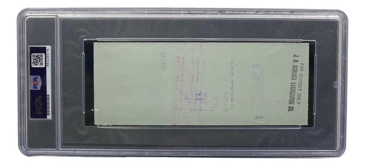 Stan Musial St. Louis Cardinals Signed Bank Check PSA/DNA 85025574 - Image 2