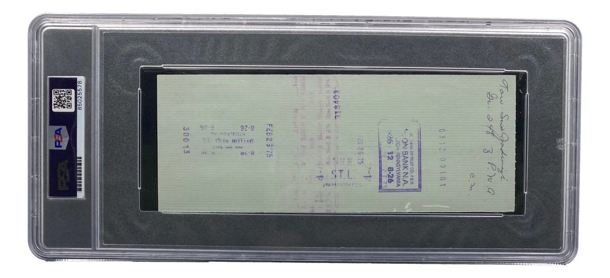 Stan Musial St. Louis Cardinals Signed Bank Check PSA/DNA 85025578 - Image 2