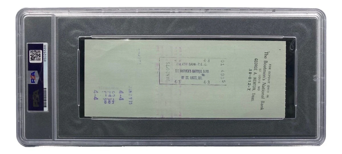 Stan Musial St. Louis Cardinals Signed Bank Check PSA/DNA 85025588 - Image 2