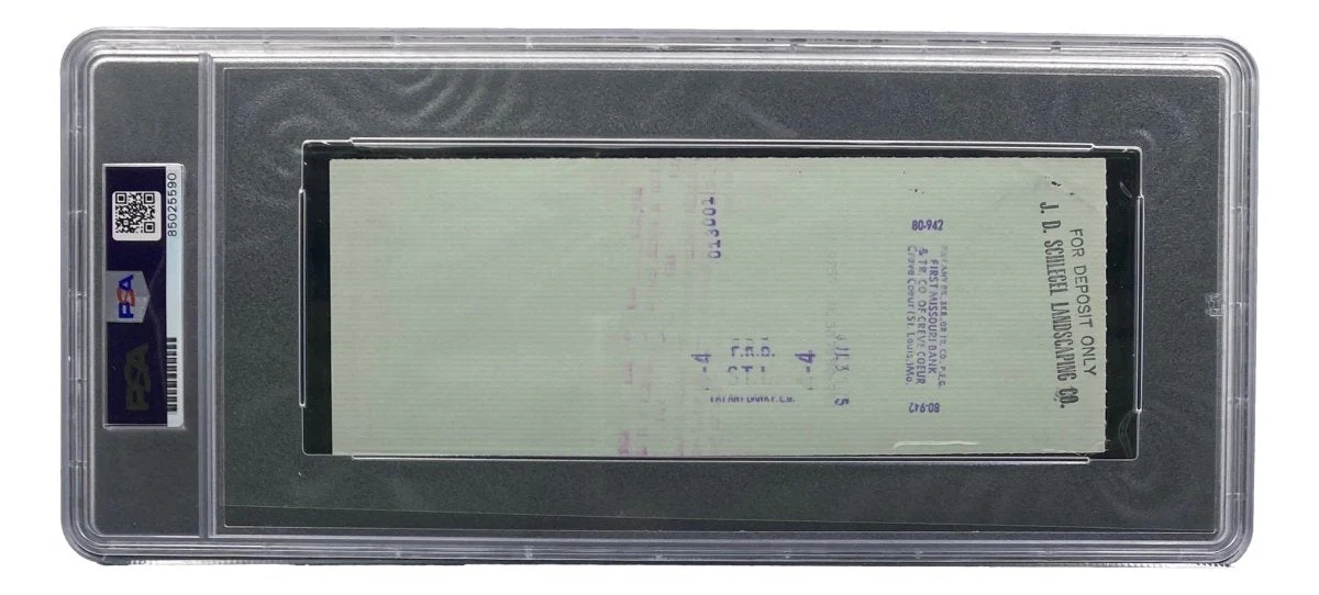 Stan Musial St. Louis Cardinals Signed Bank Check PSA/DNA 85025590 - Image 2