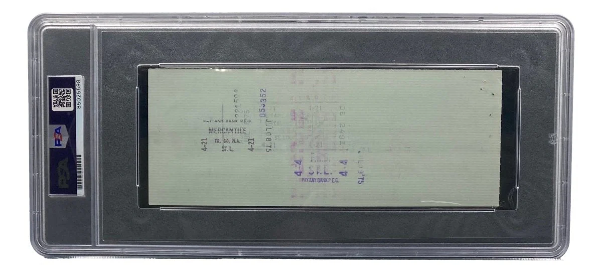 Stan Musial St. Louis Cardinals Signed Bank Check PSA/DNA 85025598 - Image 2