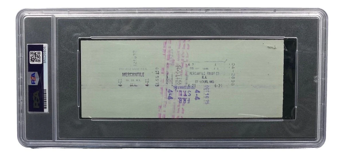 Stan Musial St. Louis Cardinals Signed Bank Check PSA/DNA 85025605 - Image 2
