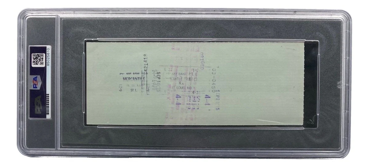 Stan Musial St. Louis Cardinals Signed Bank Check PSA/DNA 85025610 - Image 2