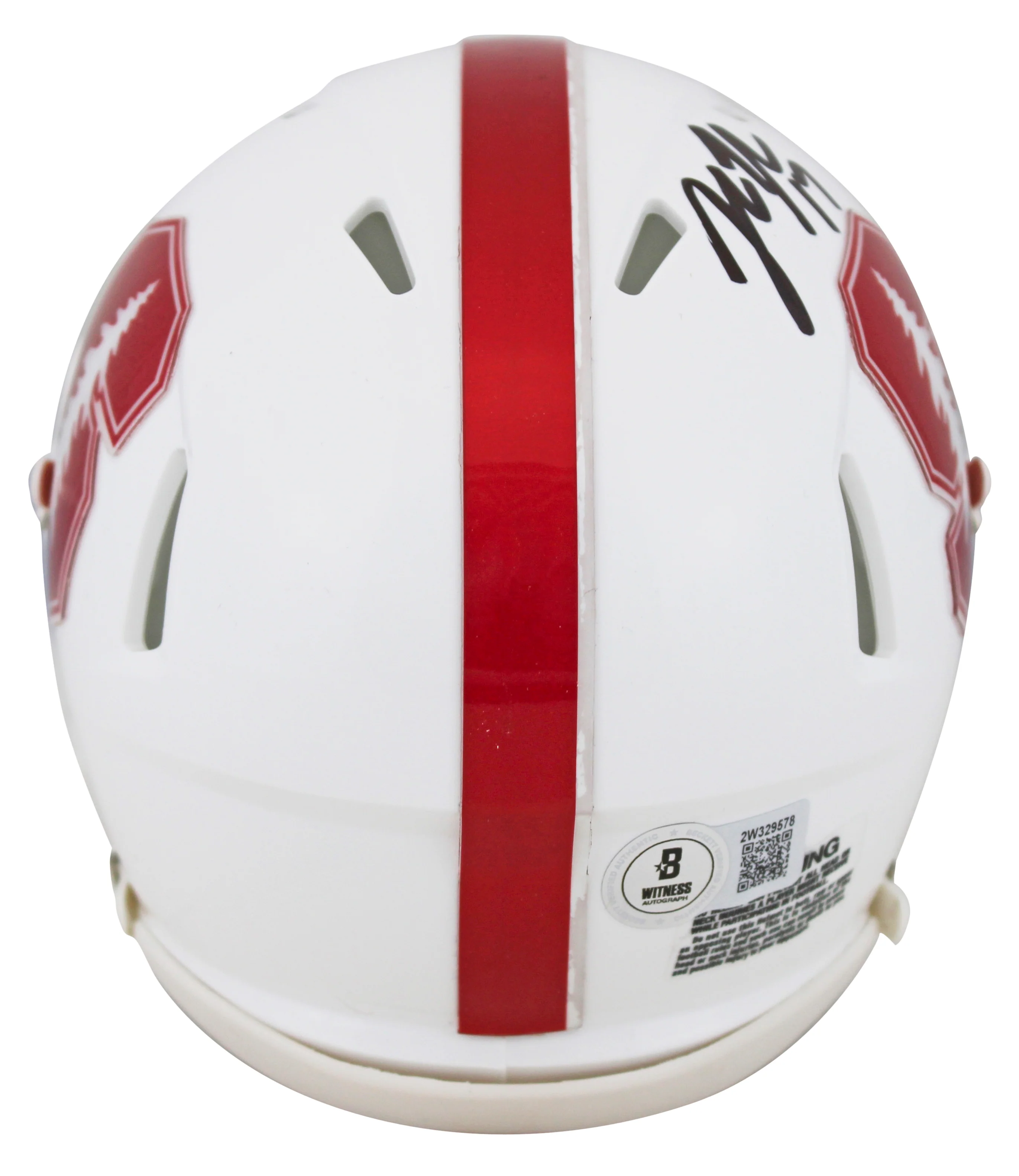 Stanford John Lynch Authentic Signed Speed Mini Helmet W/ Case BAS Witnessed - Image 4