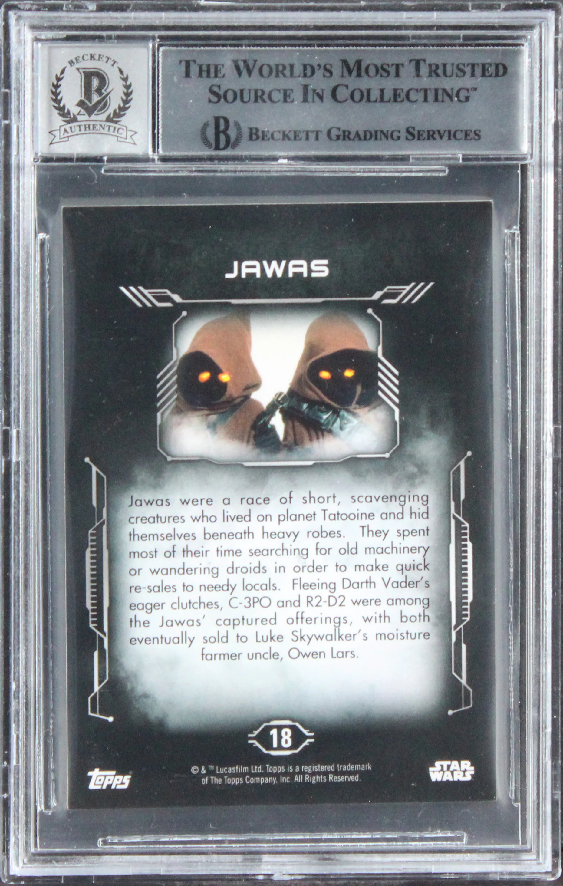 Star Wars (2) Donaldson & Miller Signed 2016 SW MW #18 Card Auto 10! BAS Slabbed - Image 3