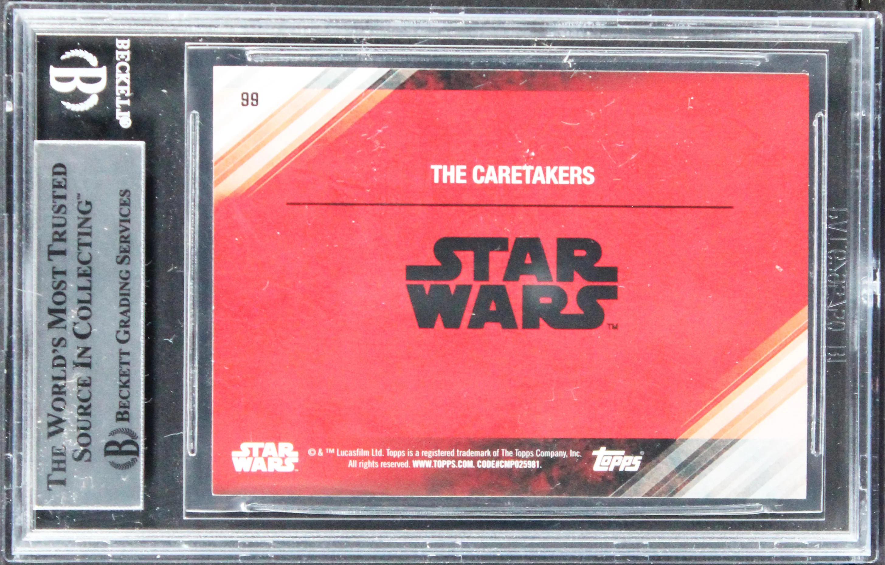 Star Wars (2) Kartwheel & Bond W/ Insc Signed 2017 SW TLJ Series 1 Card BAS Slab - Image 3