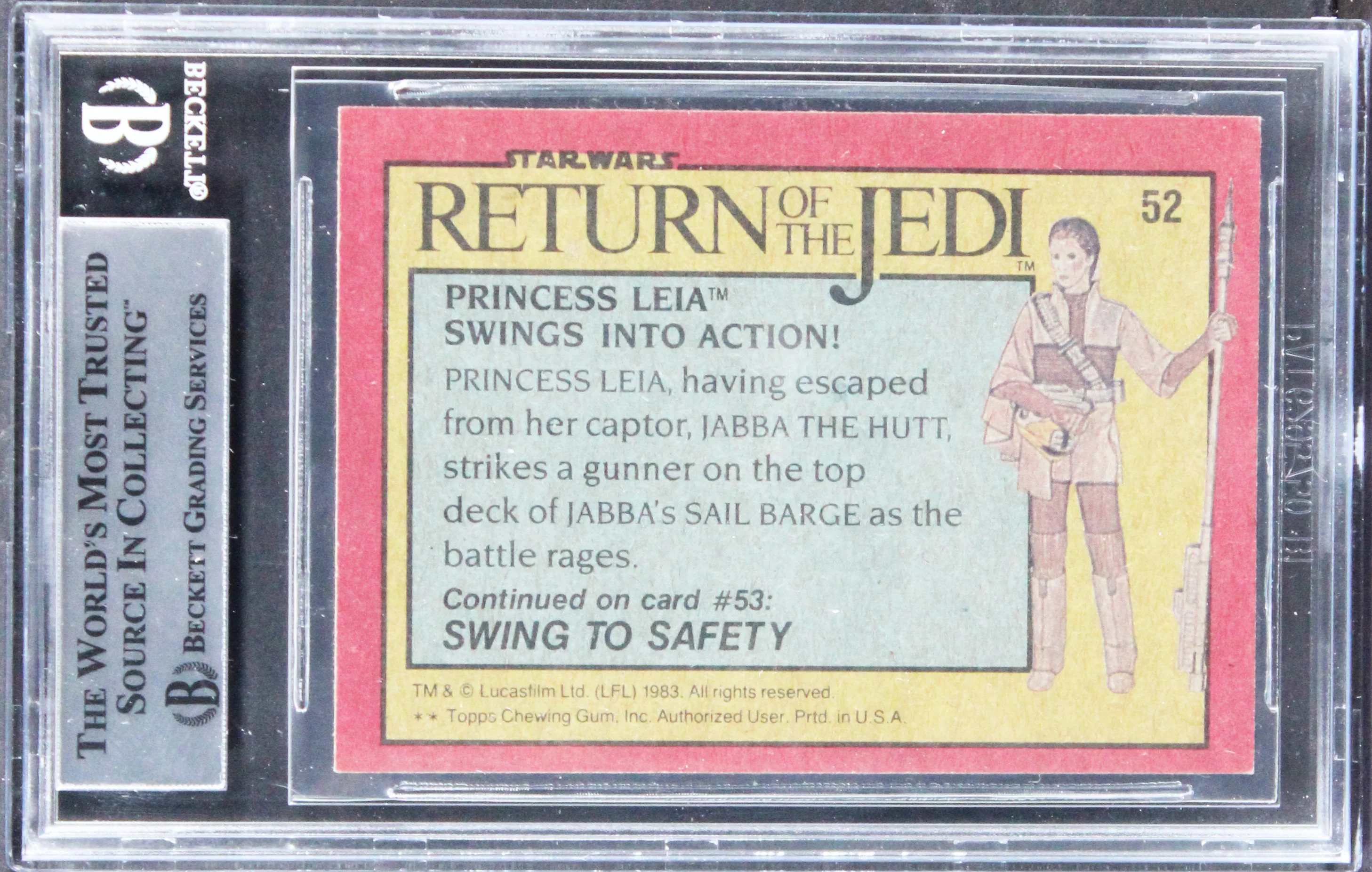 Star Wars (2) Kreysler & Thomas Signed 1983 SW ROTJ #52 Card BAS Slabbed - Image 3