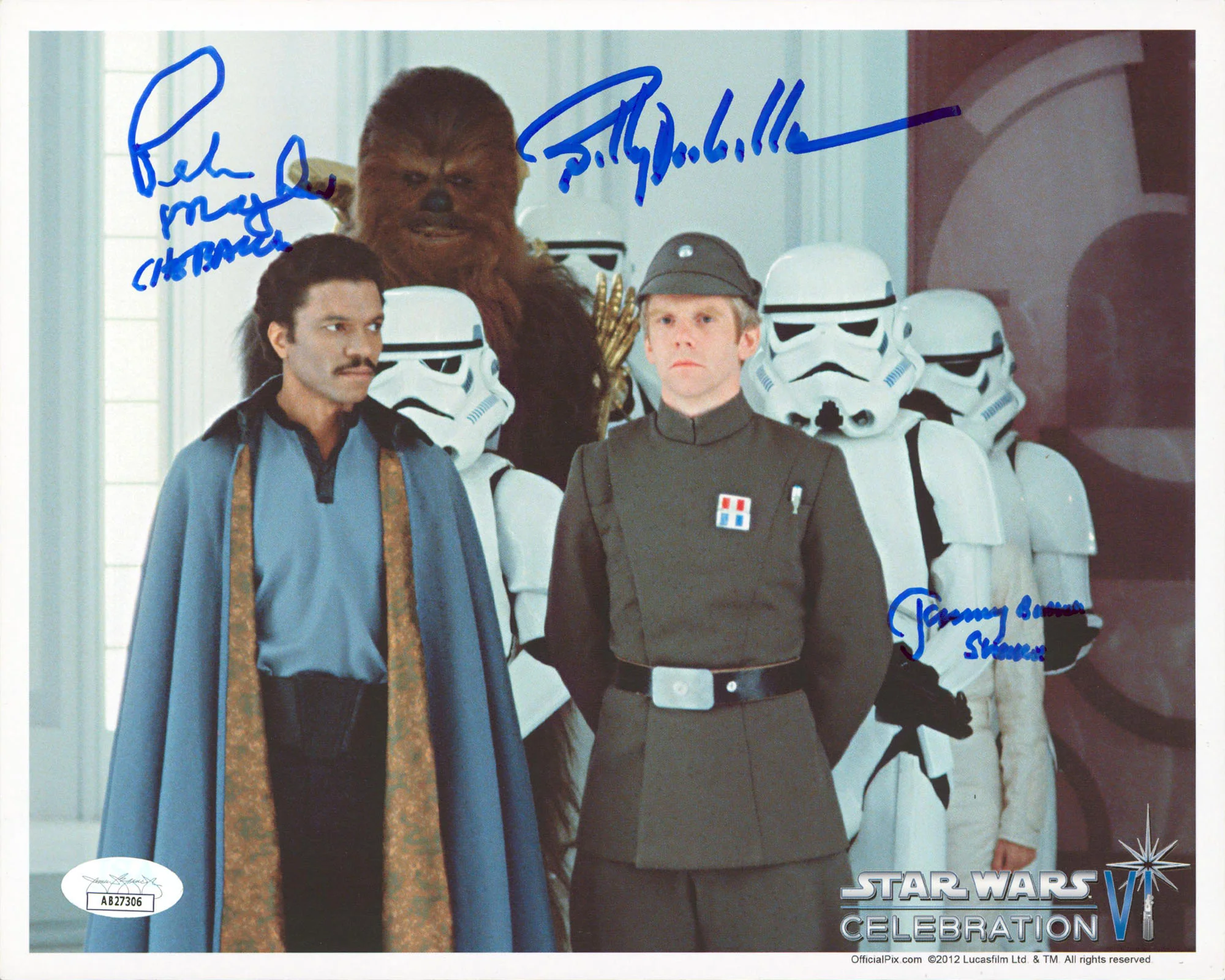 Star Wars (3) Bulloch, Williams & Mayhew Signed 8x10 Photo Official Pix JSA - Image 2