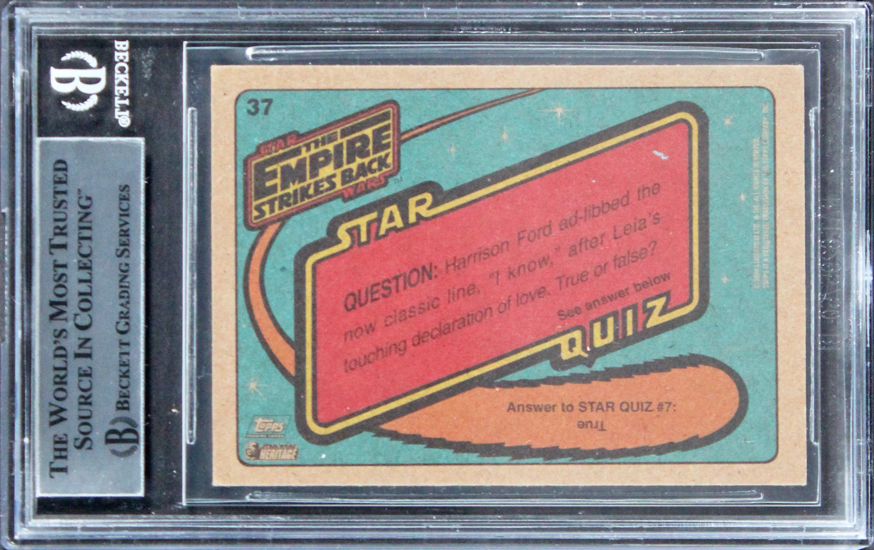Star Wars (4) Jones, Prowse +2 Signed 2004 Star Wars Heritage #37 Card BAS Slab - Image 3