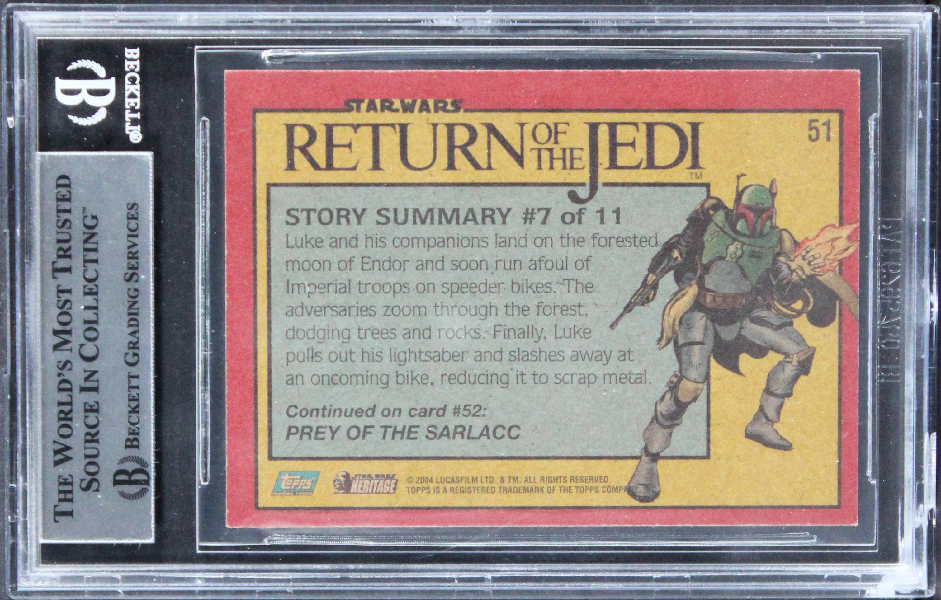 Star Wars (6) Bulloch, Wingreen +4 Signed 2004 SW Heritage #51 Card BAS Slabbed - Image 3