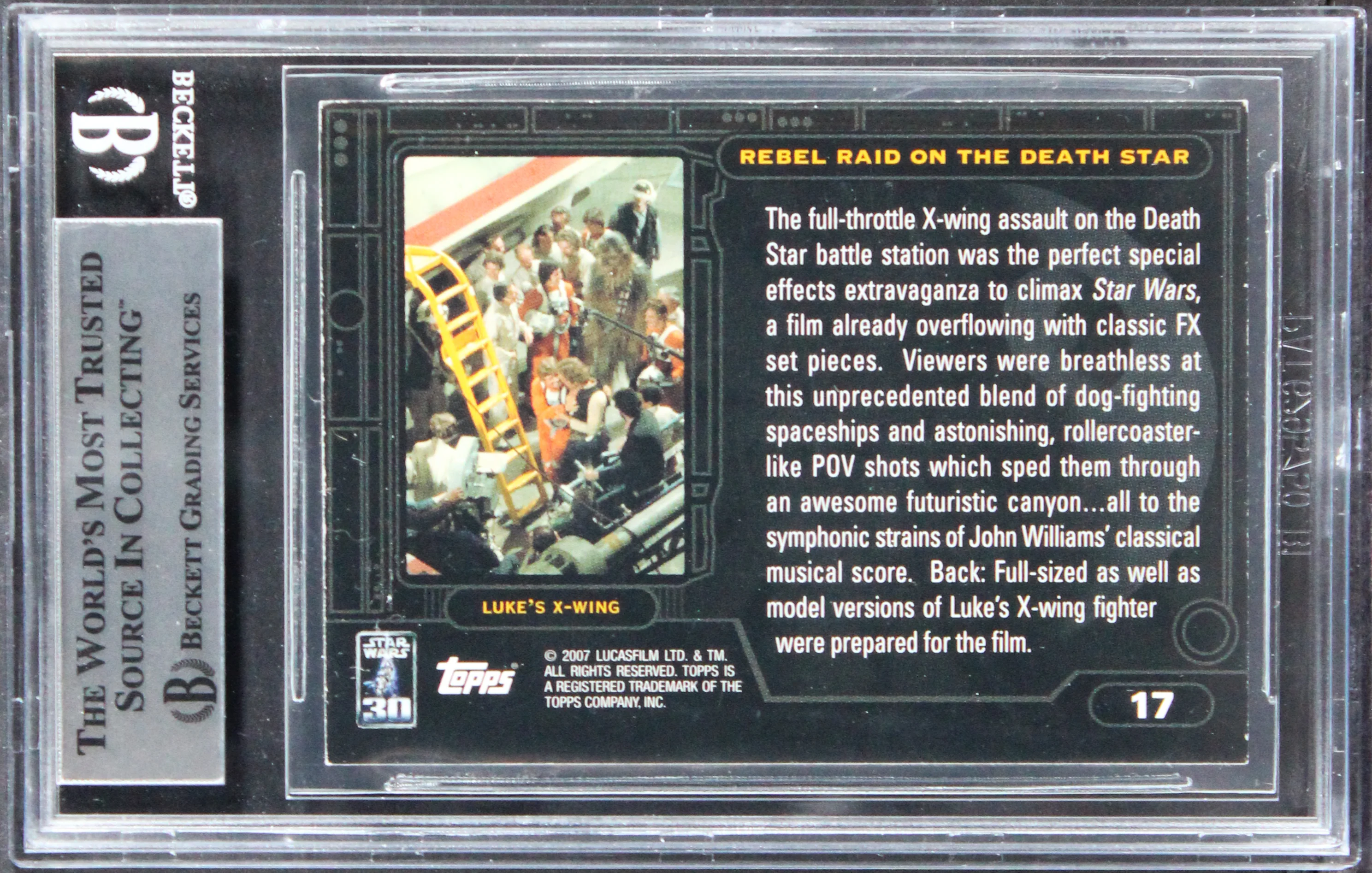 Star Wars (6) Peterson, Blalack +4 Signed 2007 30th Anniv #17 Card BAS Slabbed - Image 3